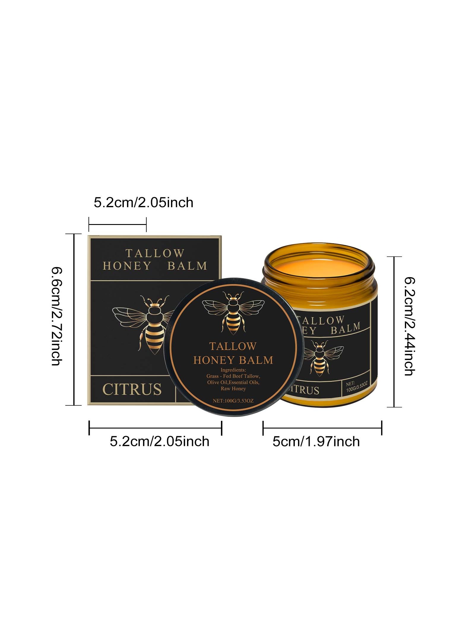 Tallow Honey Balm Citrus