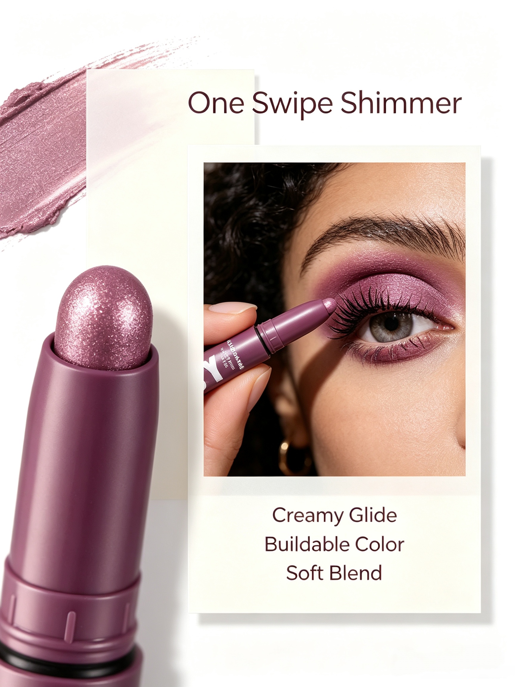 LANGMANN Easy Eyeshadow Stick - #18 Lilac Shimmer for Effortless Korean Beauty Eye Makeup