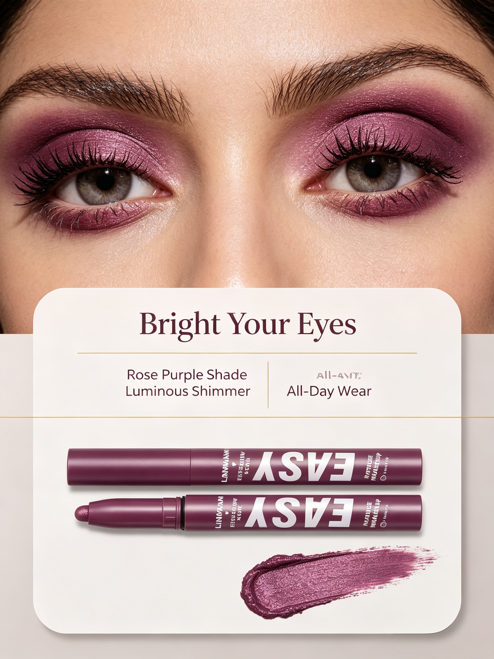 LANGMANN Easy Eyeshadow Stick - #18 Lilac Shimmer for Effortless Korean Beauty Eye Makeup