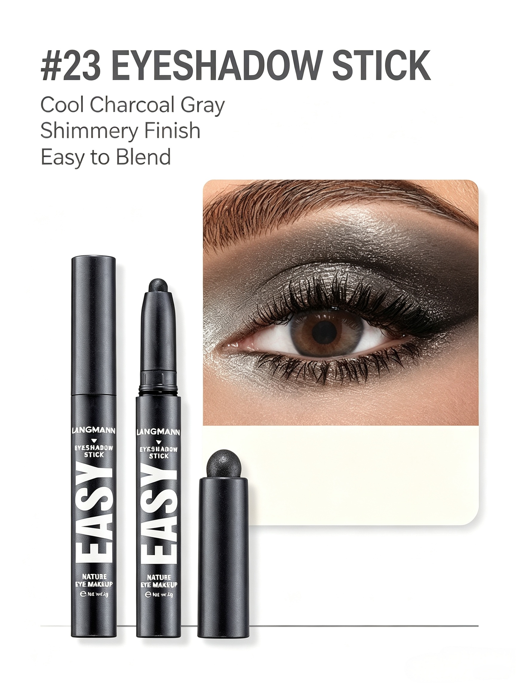 LANGMANN Easy Eyeshadow Stick - #23 Glitter Black Korean Eye Makeup