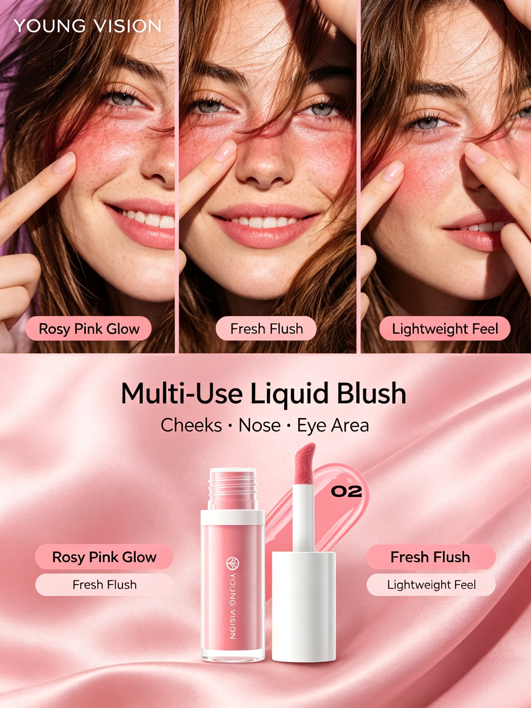 Rose Pink Liquid Blush 02