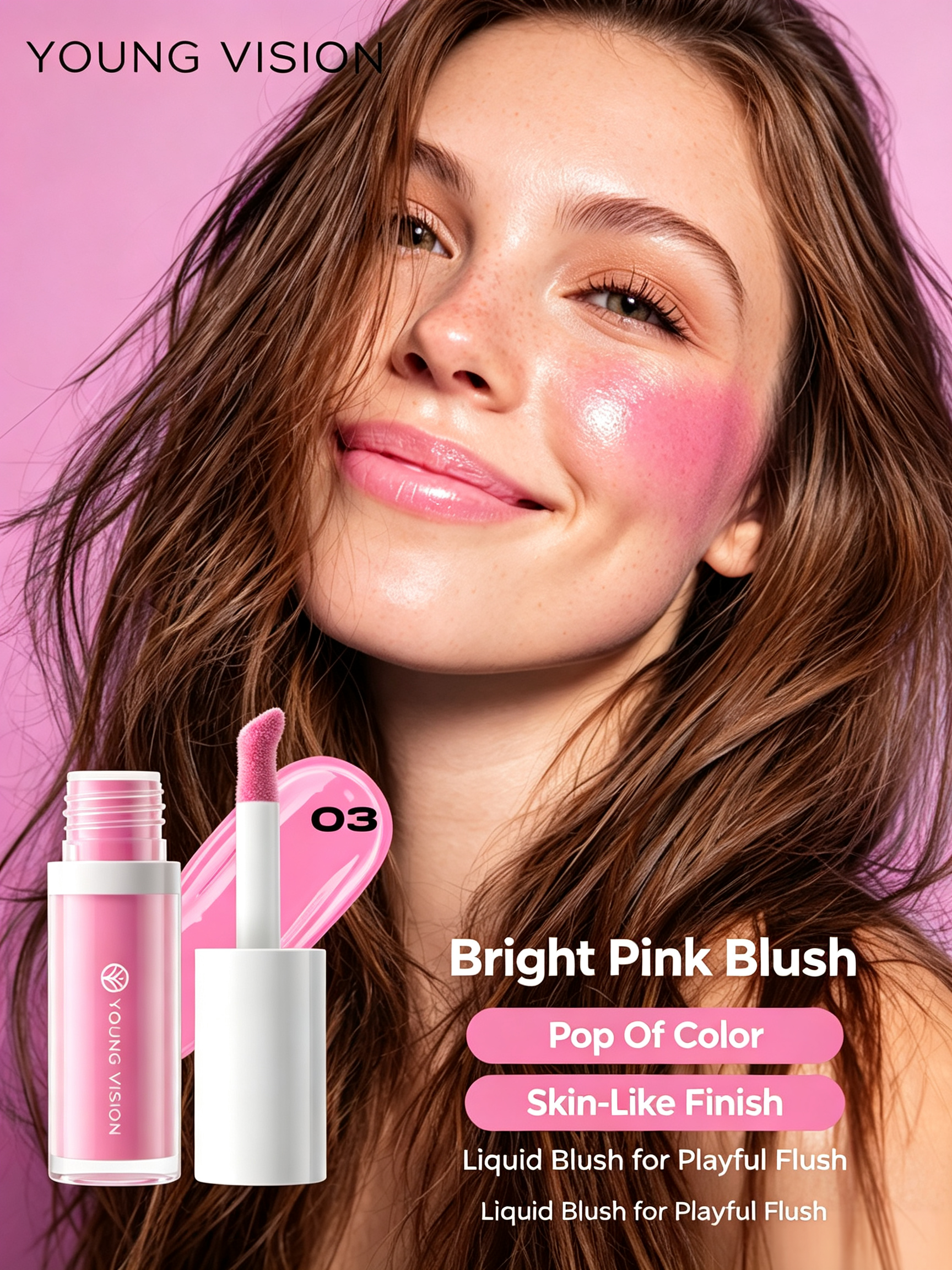 Bright Pink Liquid Blush 03