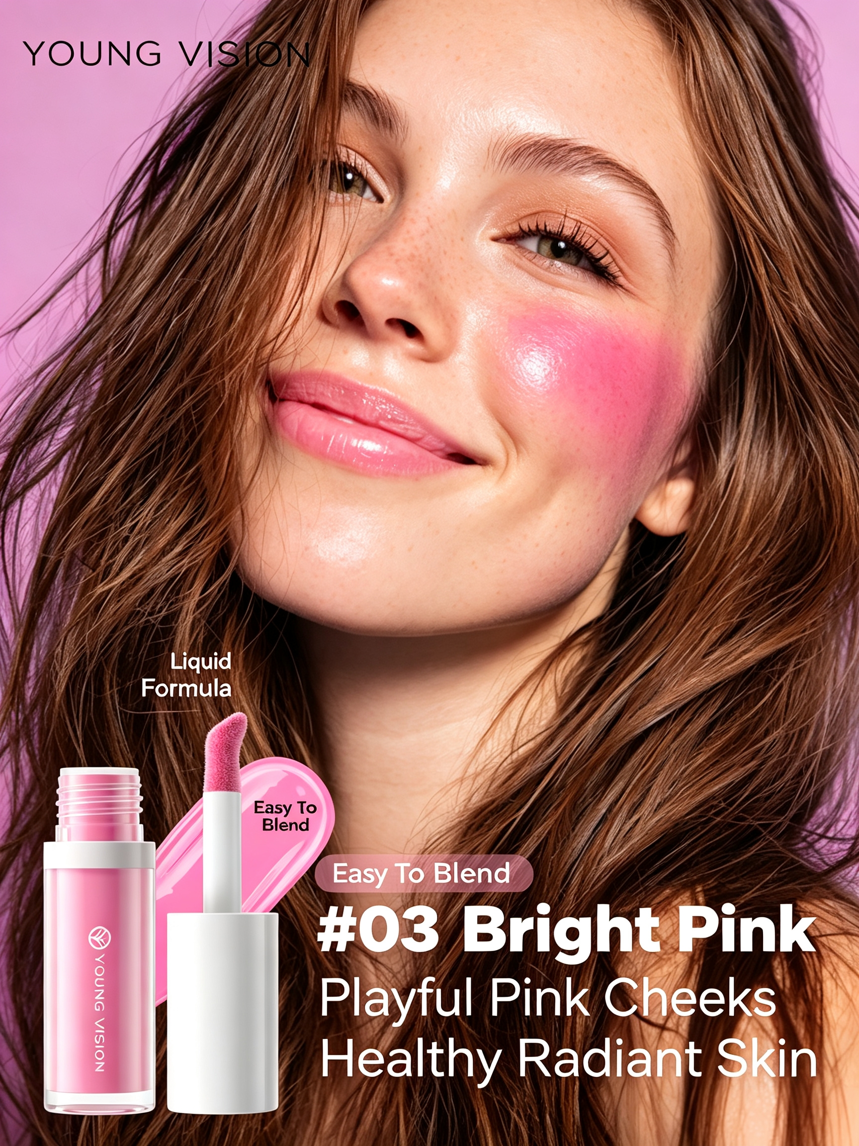 Bright Pink Liquid Blush 03