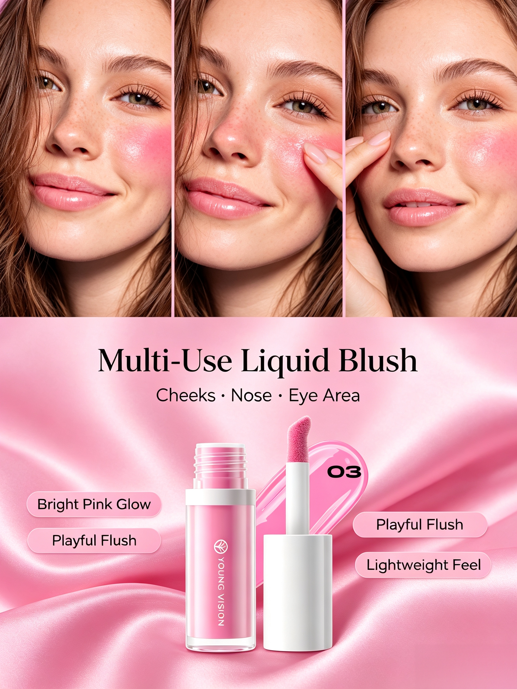 Bright Pink Liquid Blush 03