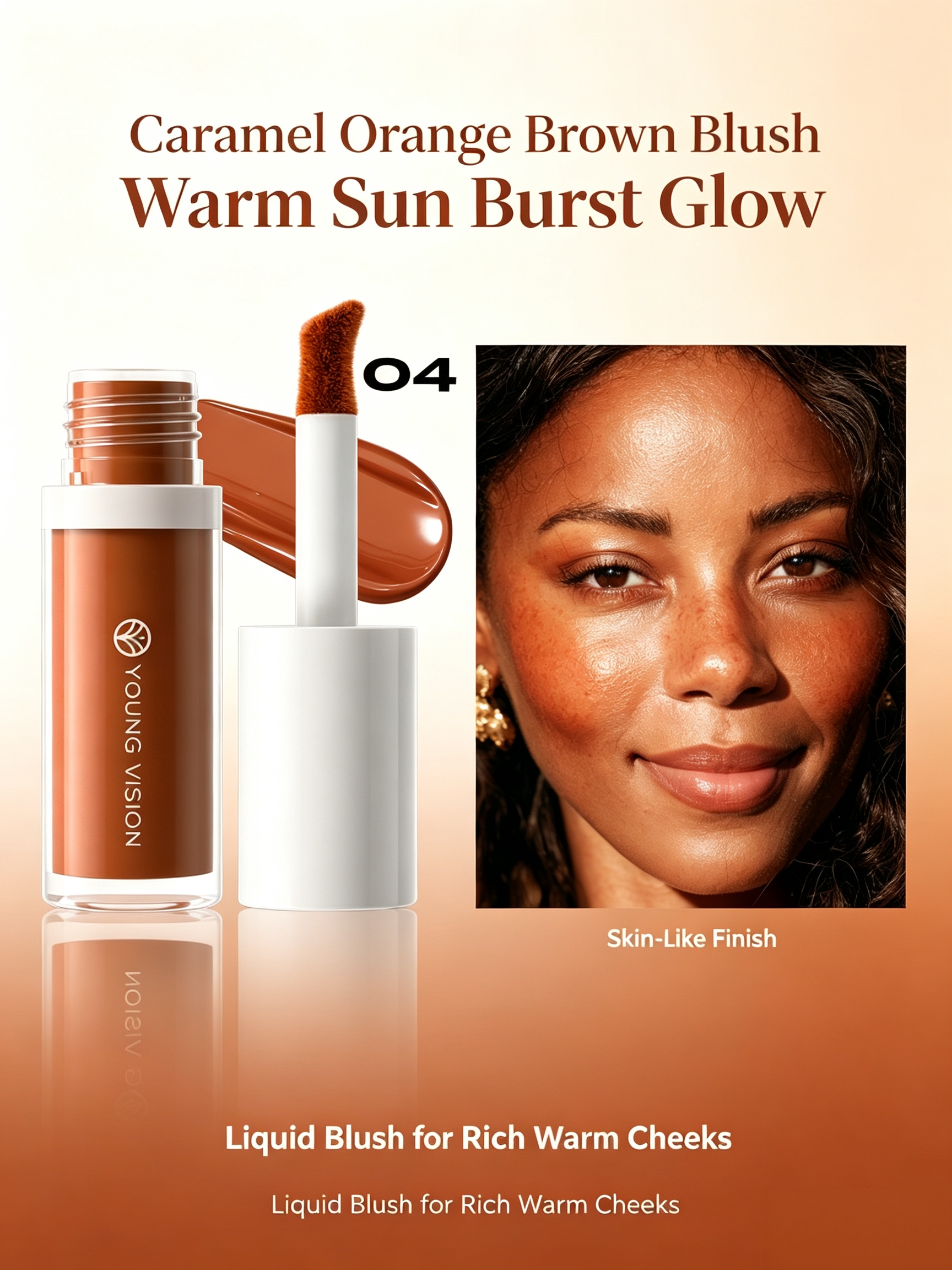 #04 YOUNG VISION Liquid Contour Wand, 5ml Cool?Tone Brown Buildable Cream Contour, Easy?Blend Sculpting Liquid Contour for Defined Facial Structure, Long?Lasting Face Makeup for All Skin Tones