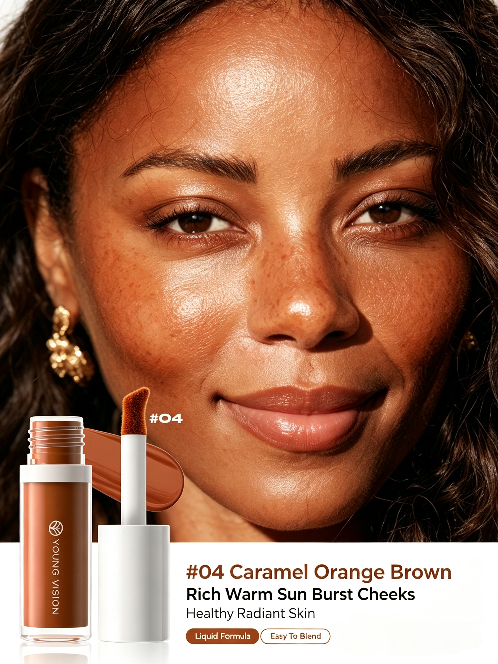 #04 YOUNG VISION Liquid Contour Wand, 5ml Cool?Tone Brown Buildable Cream Contour, Easy?Blend Sculpting Liquid Contour for Defined Facial Structure, Long?Lasting Face Makeup for All Skin Tones