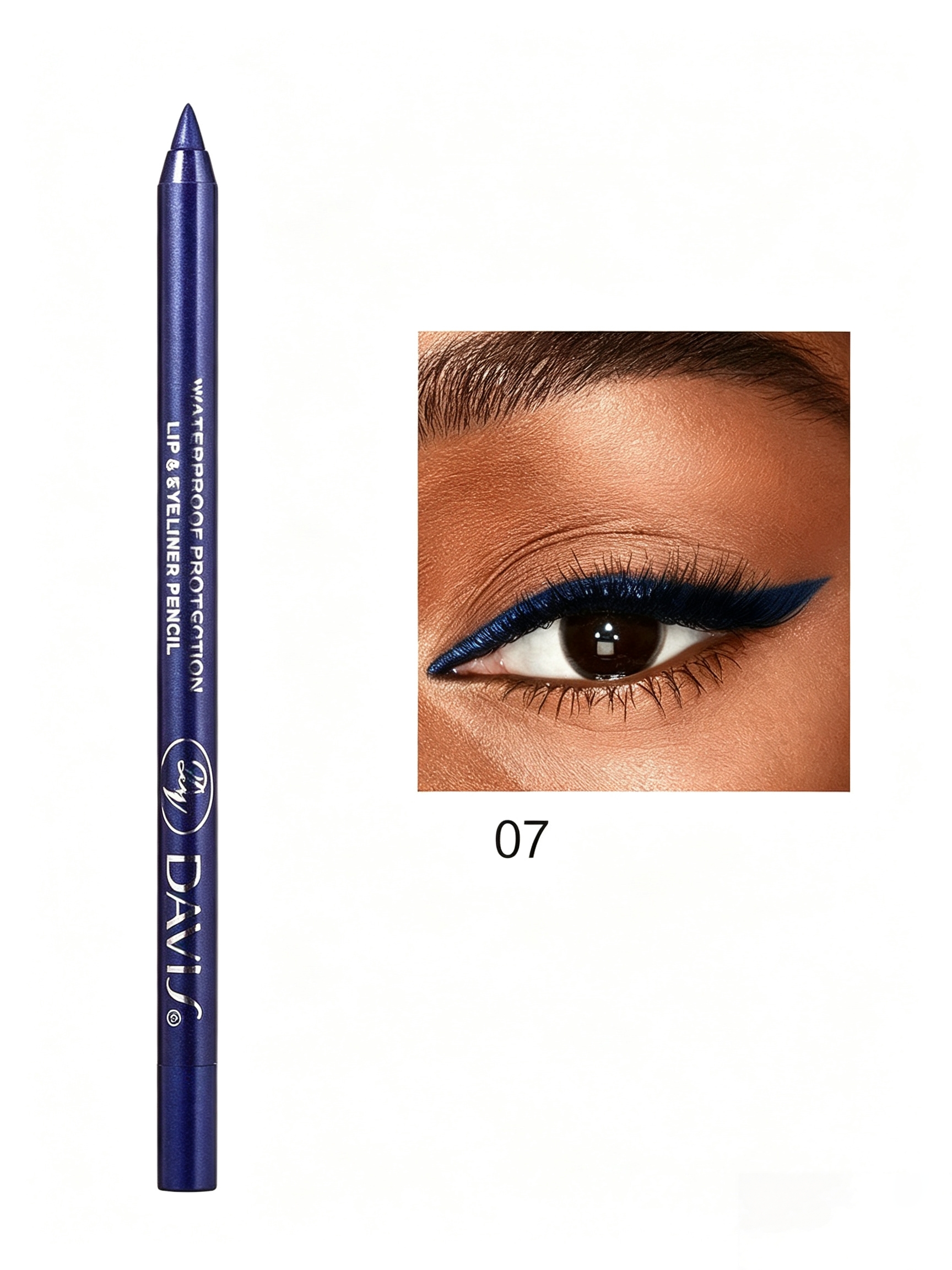 Long-Lasting Dark Blue Waterproof Eyeliner Pencil