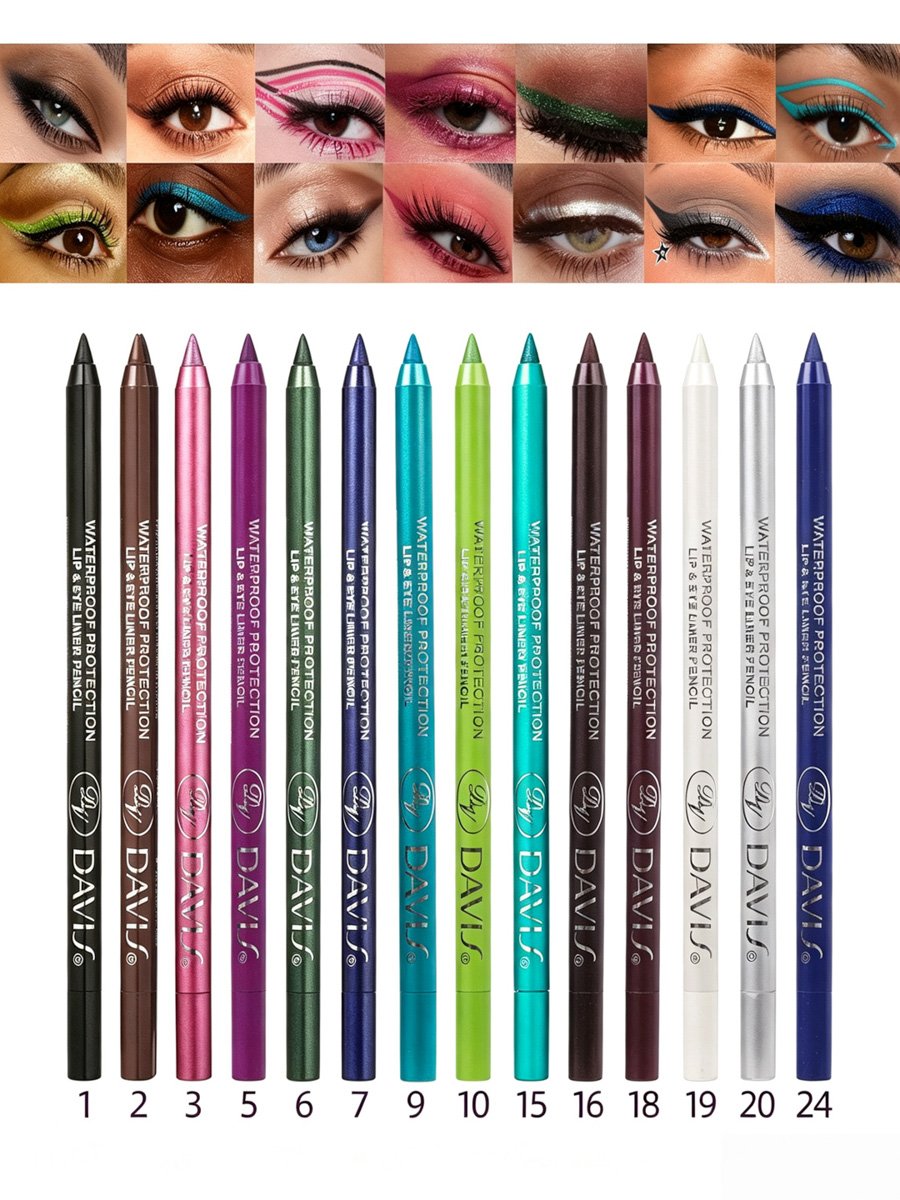 Waterproof Long-Lasting Navy Blue Shimmer Eye and Lip Liner Pencil