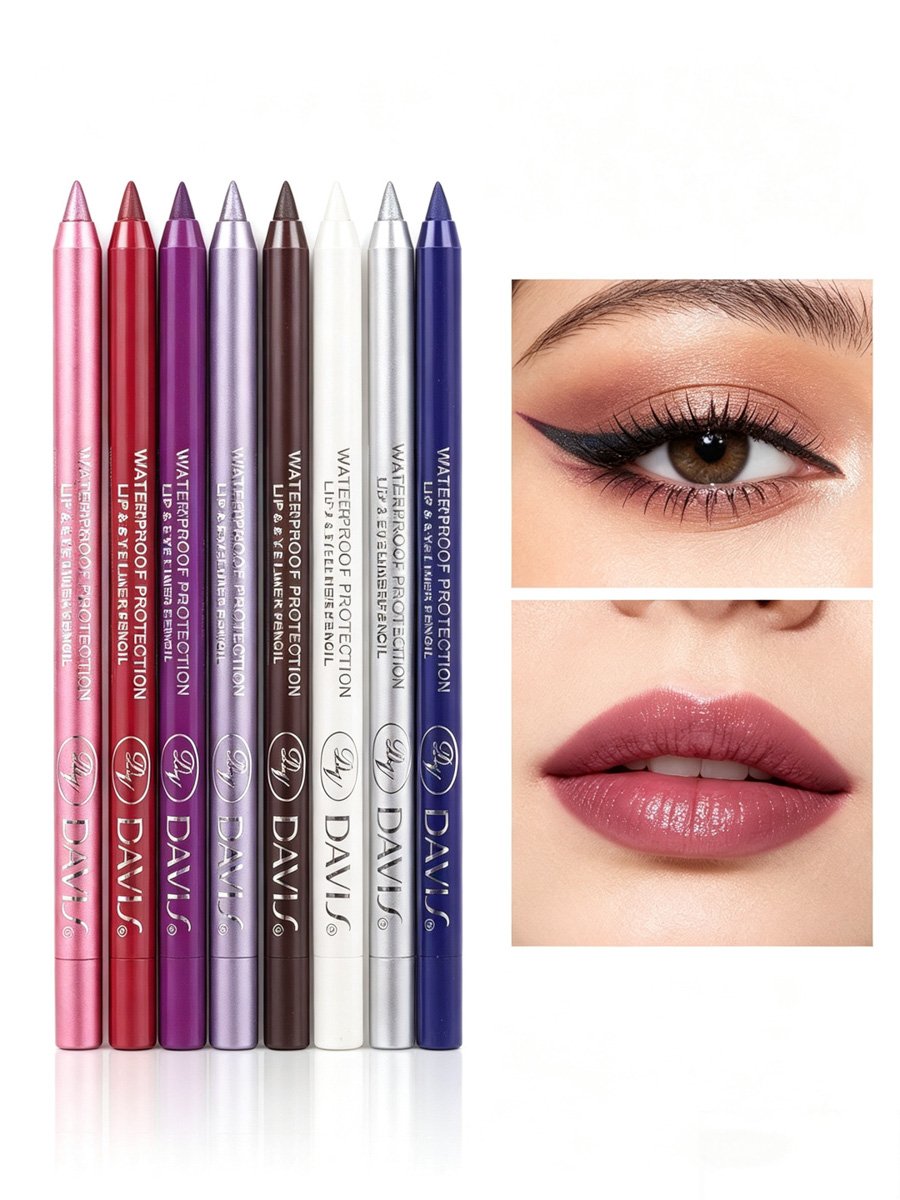 Waterproof Long-Lasting Navy Blue Shimmer Eye and Lip Liner Pencil