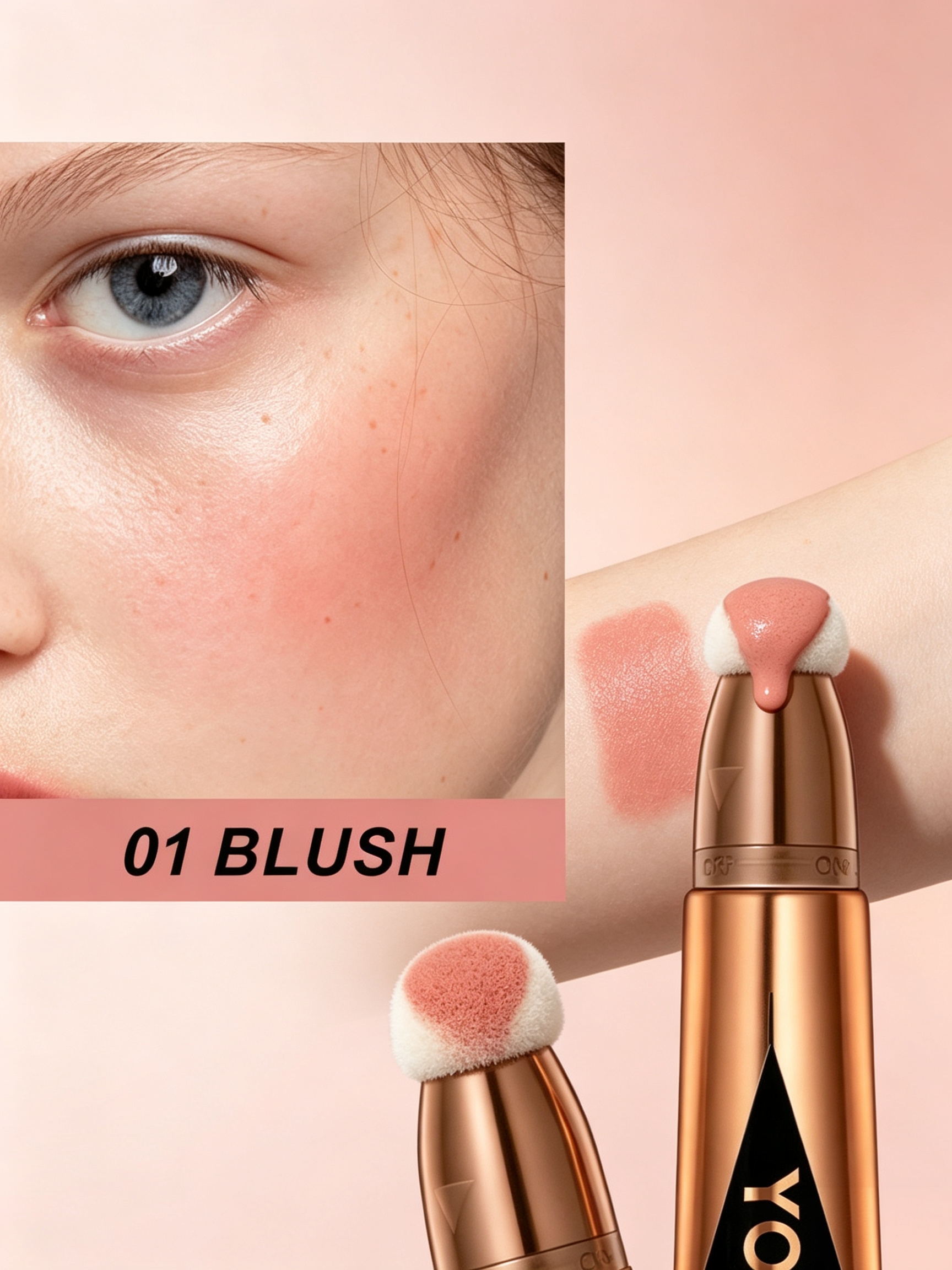 Sponge Tip Cream Blush Stick 01