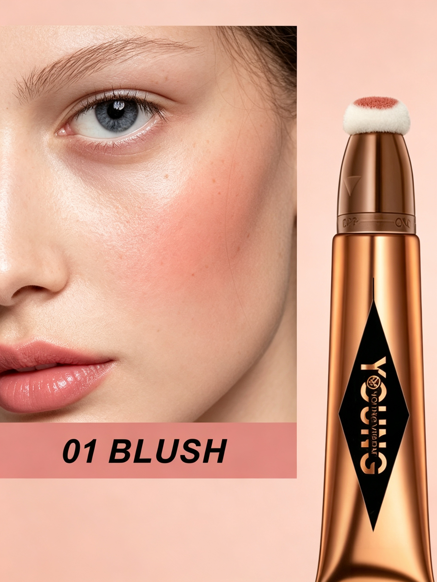 Sponge Tip Cream Blush Stick 01
