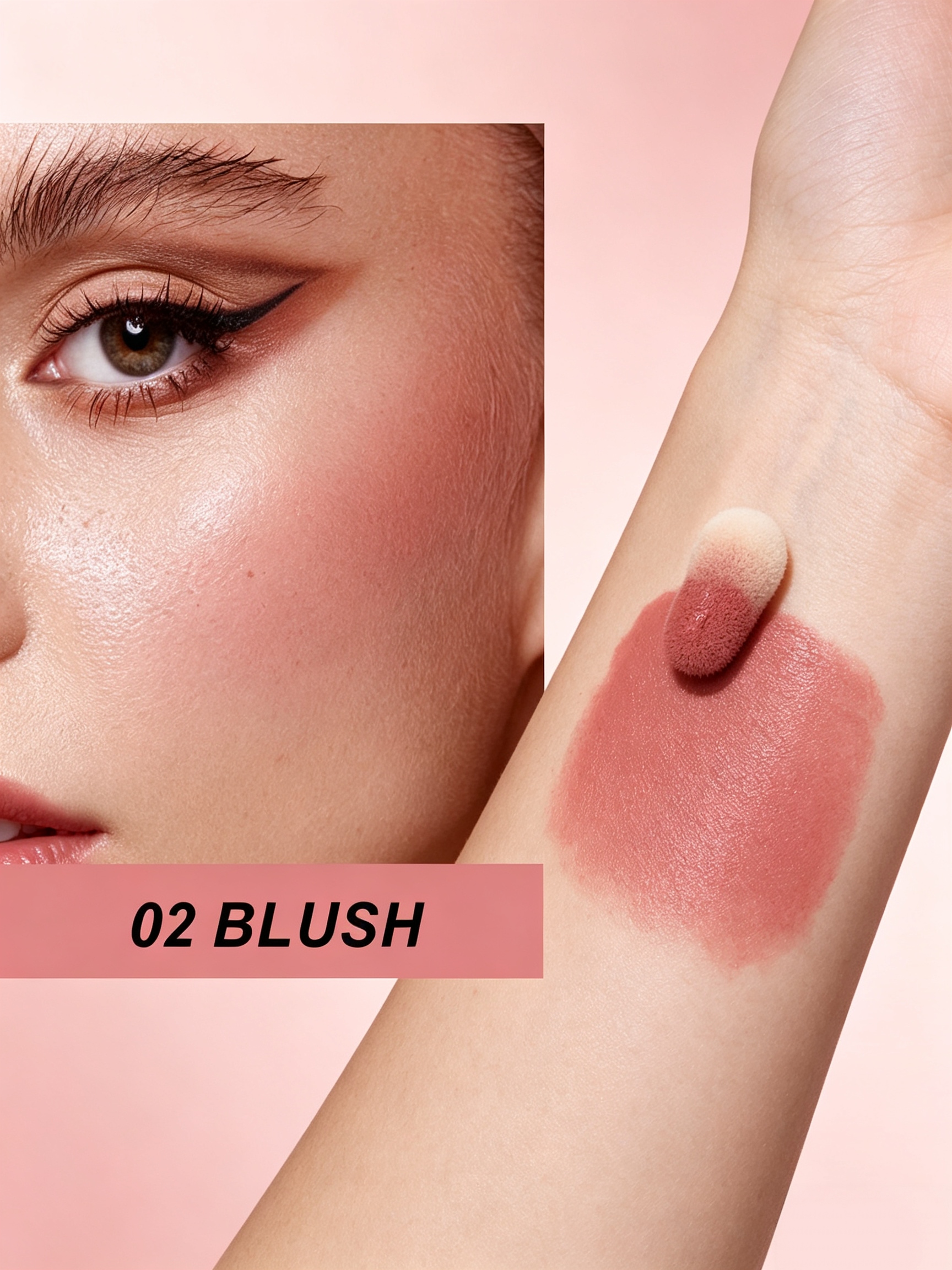 Sponge Tip Cream Blush Stick 02