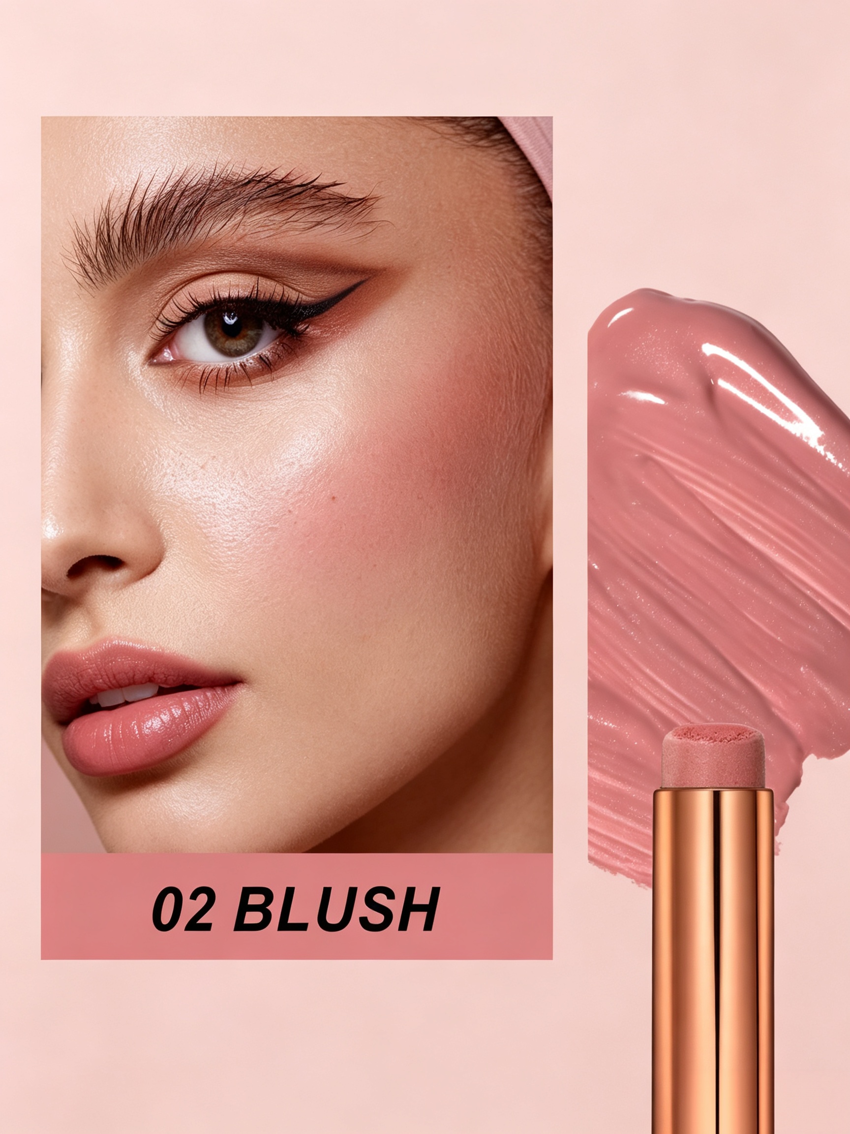 Sponge Tip Cream Blush Stick 02