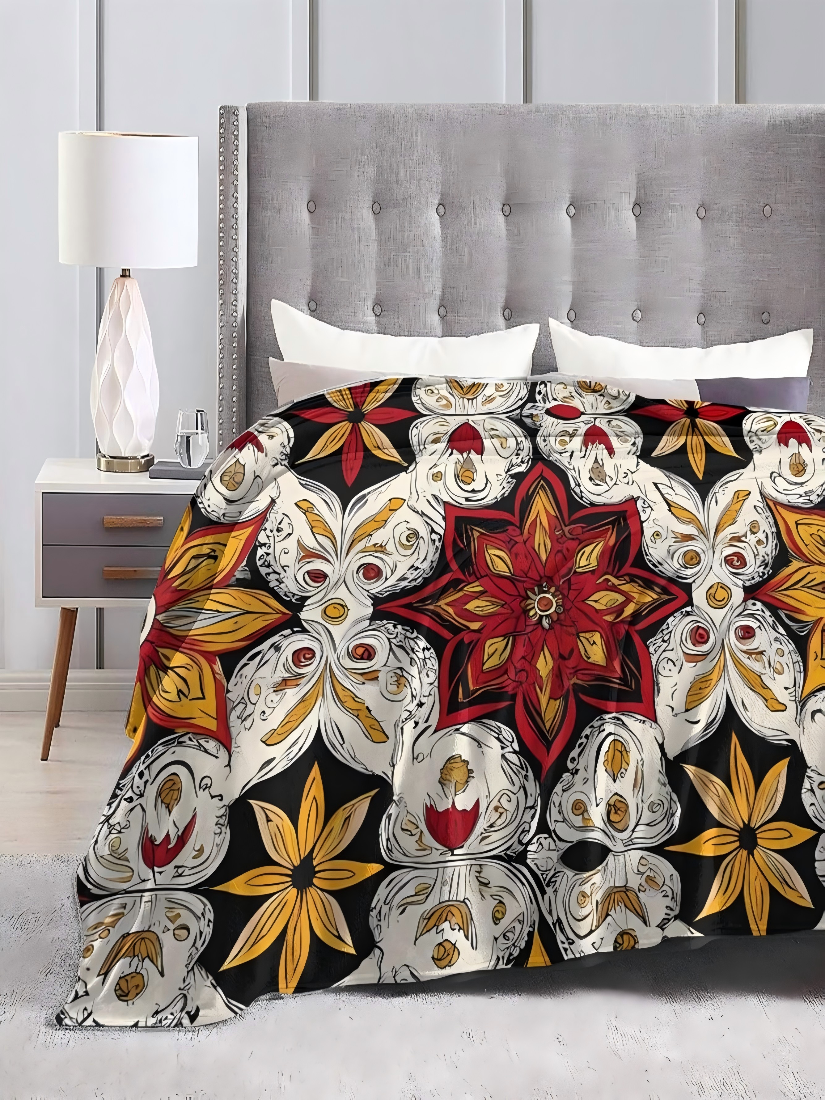Boho Mandala Printed Blanket 60X80 Inch
