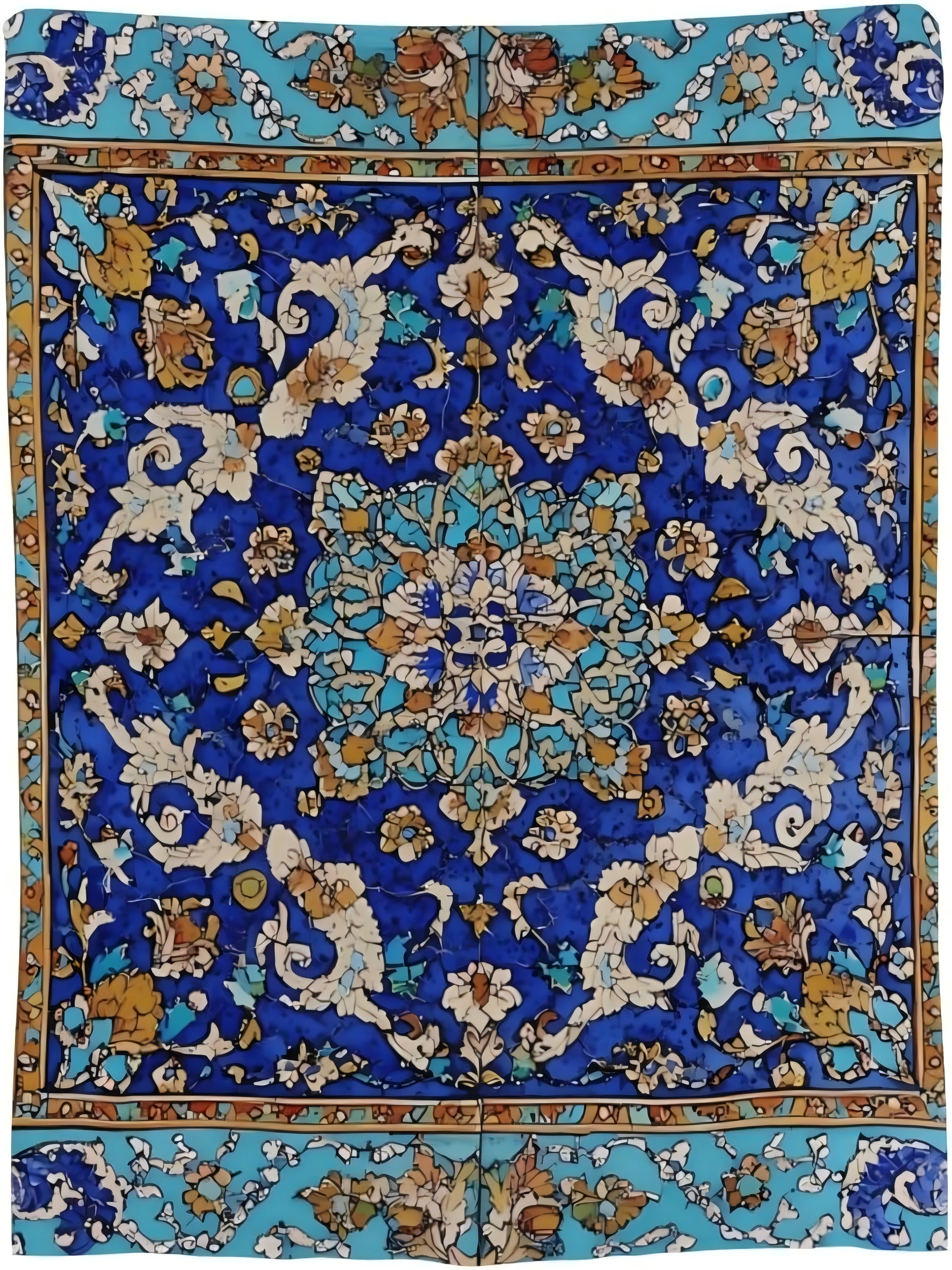 Multi-Color Oriental Pattern Woven Throw Blanket