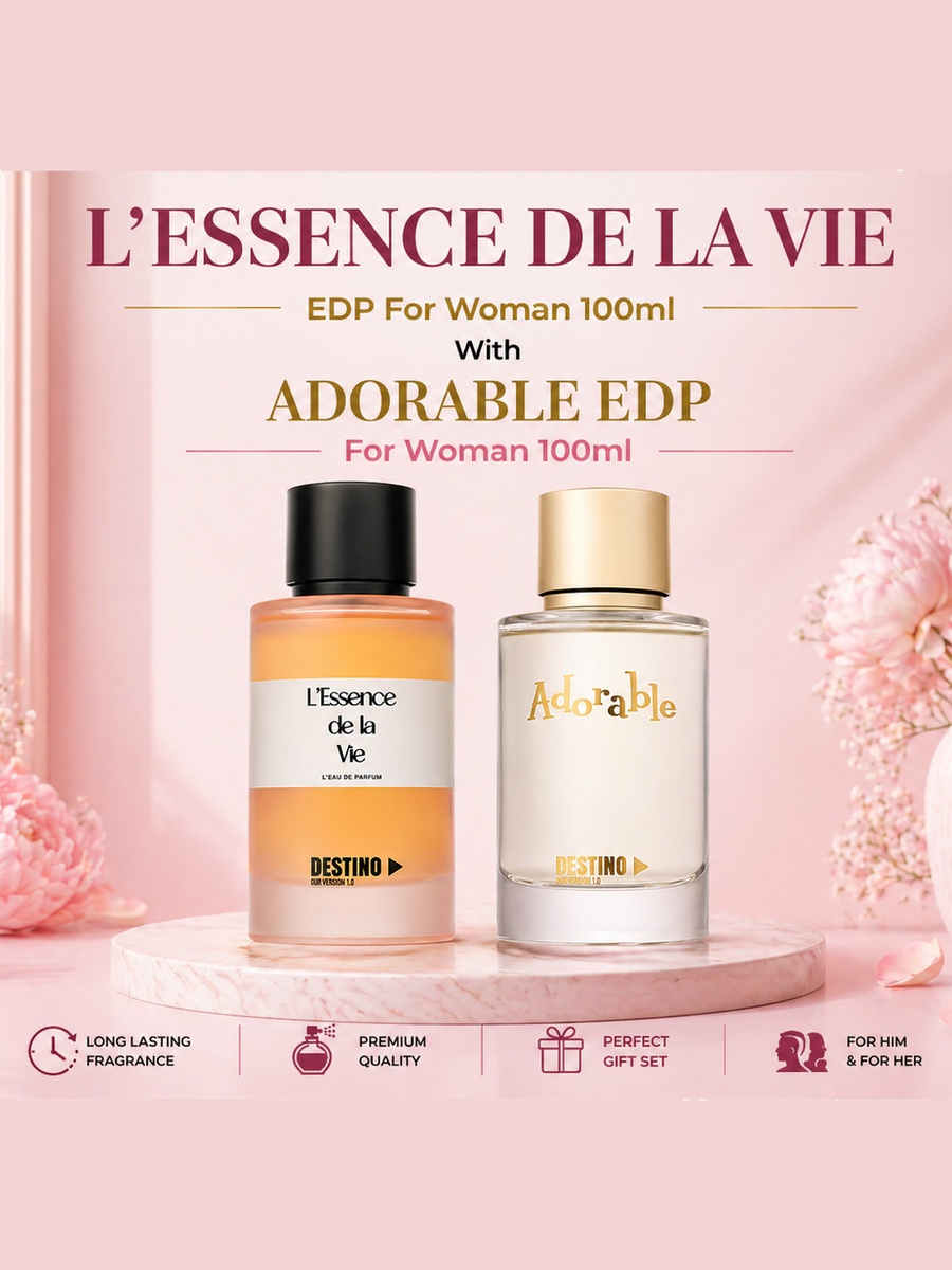 مجموعة من ماء عطر ليسنس دي لا في سعة 100 مل وماء عطر أدورابل سعة 100 مل