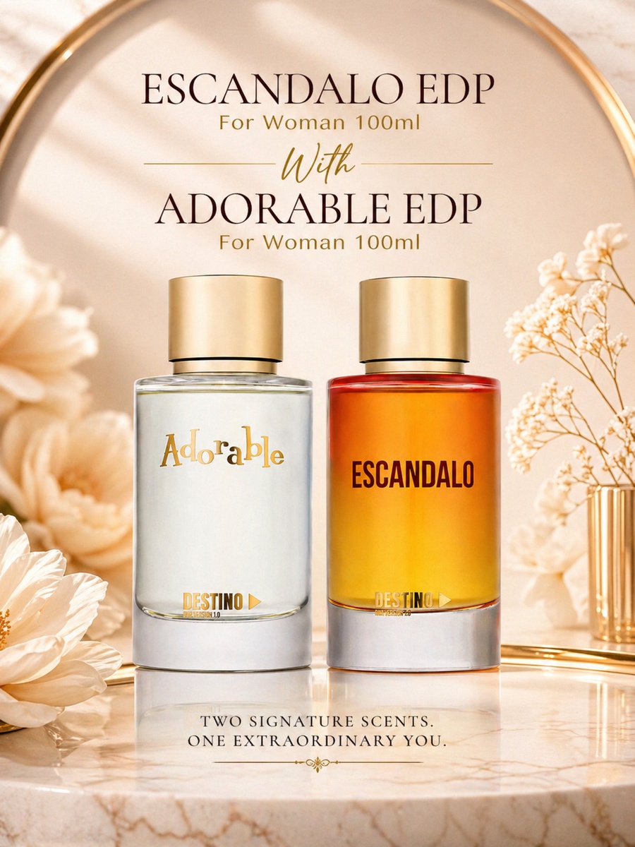 مجموعة من ماء عطر إسكاندالو سعة 100 مل وماء عطر أدورابل سعة 100 مل