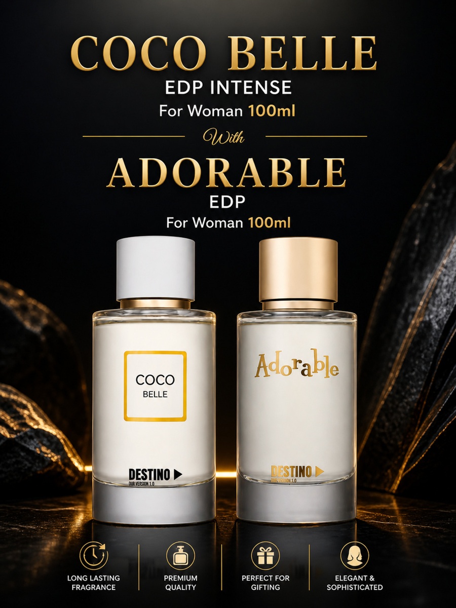 مجموعة من ماء عطر أدورابل سعة 100 مل وماء عطر كوكو بيل إنتنس سعة 100 مل
