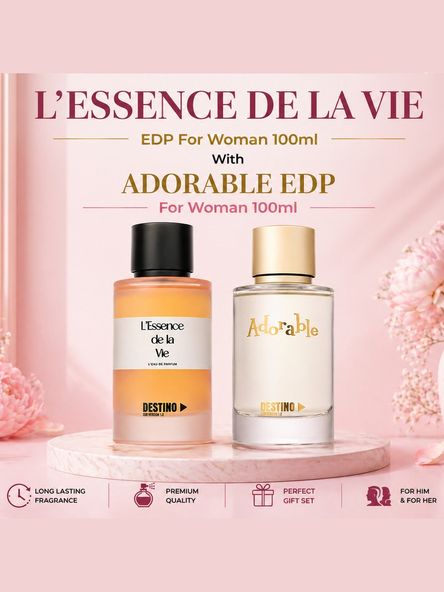 مجموعة من ماء عطر ليسنس دي لا في سعة 100 مل وماء عطر أدورابل سعة 100 مل