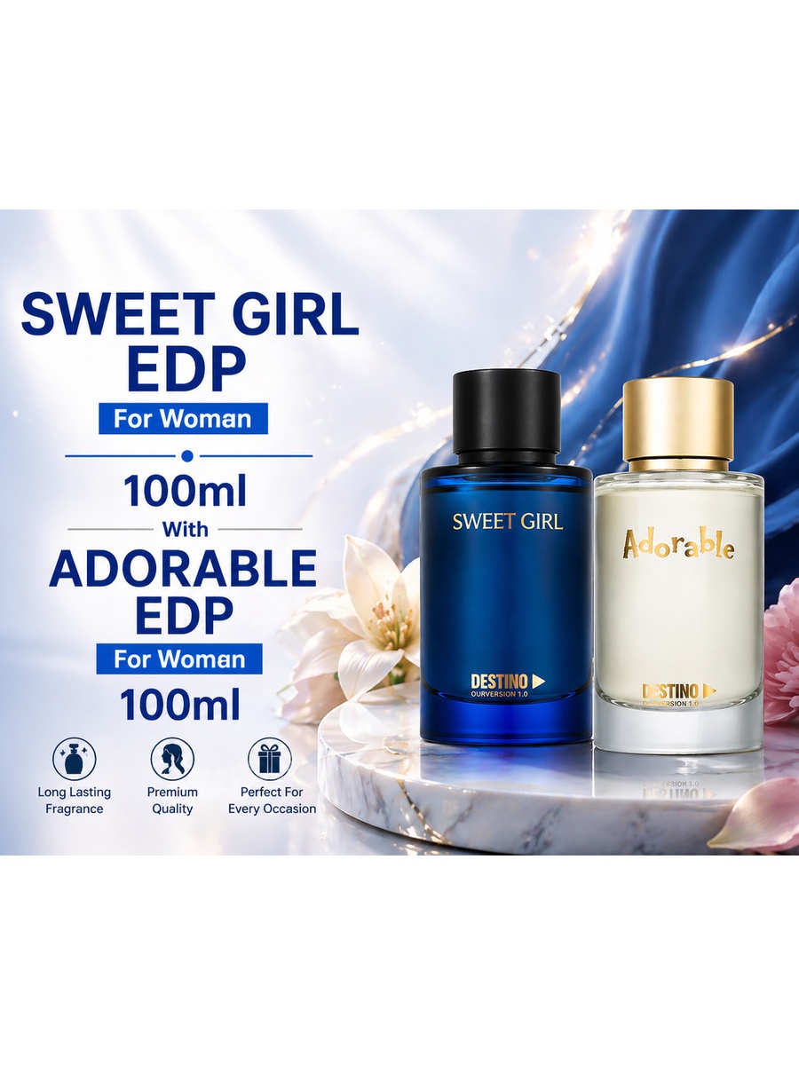 مجموعة من ماء عطر سويت جيرل سعة 100 مل وماء عطر أدورابل سعة 100 مل