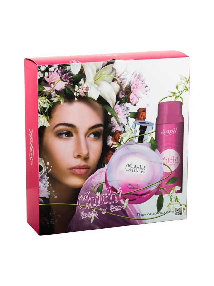 مجموعة هدية للنساء تحتوي على ماء عطر تشيتشي سعة 100 مل ومزيل عرق سعة 150 مل