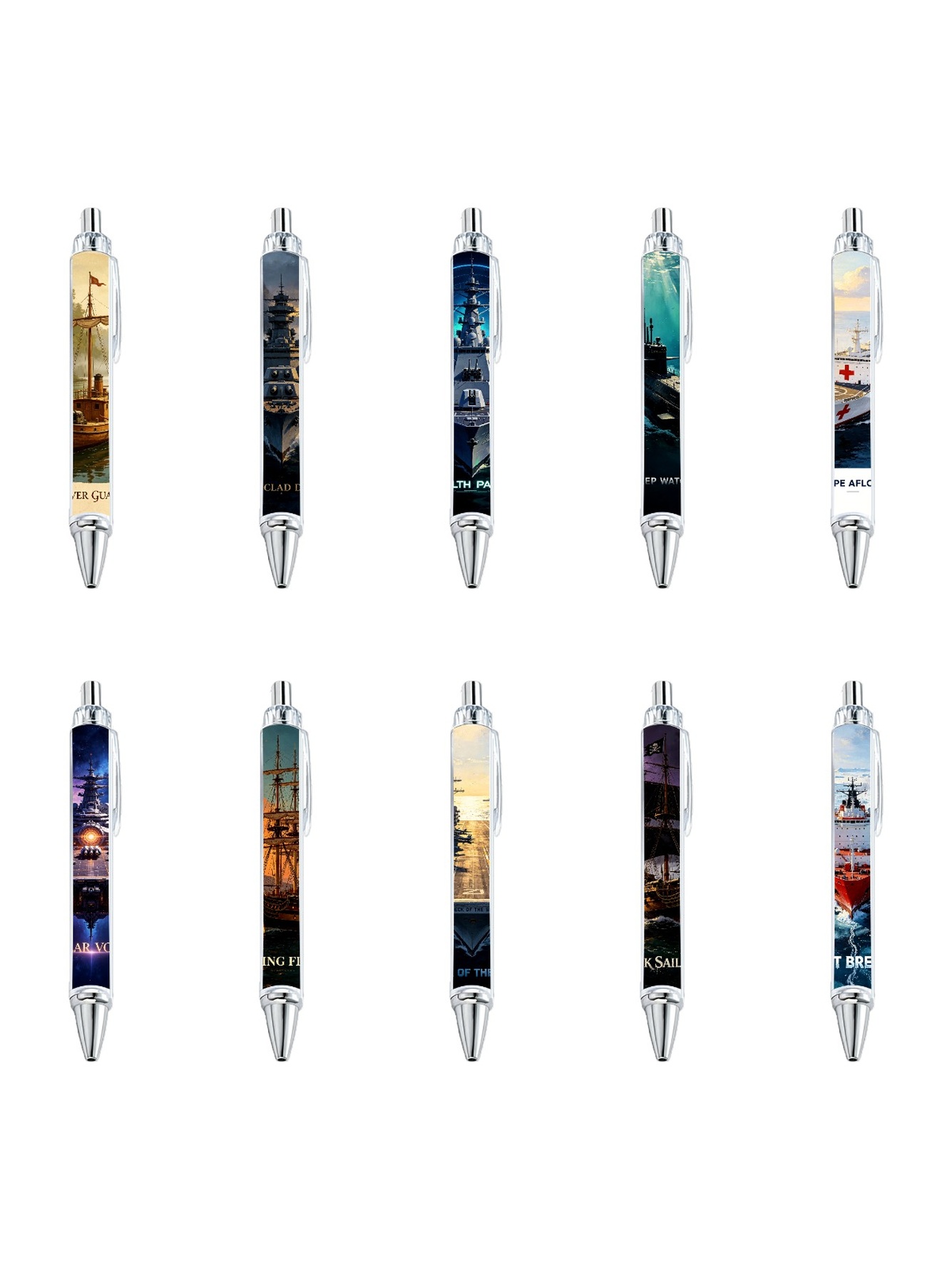 Multi Graphic Print Ballpoint Pens
