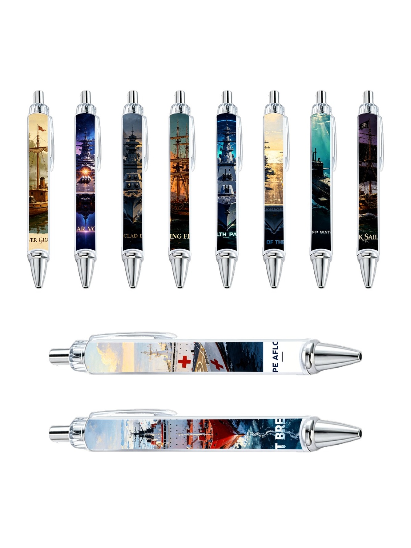 Multi Graphic Print Ballpoint Pens