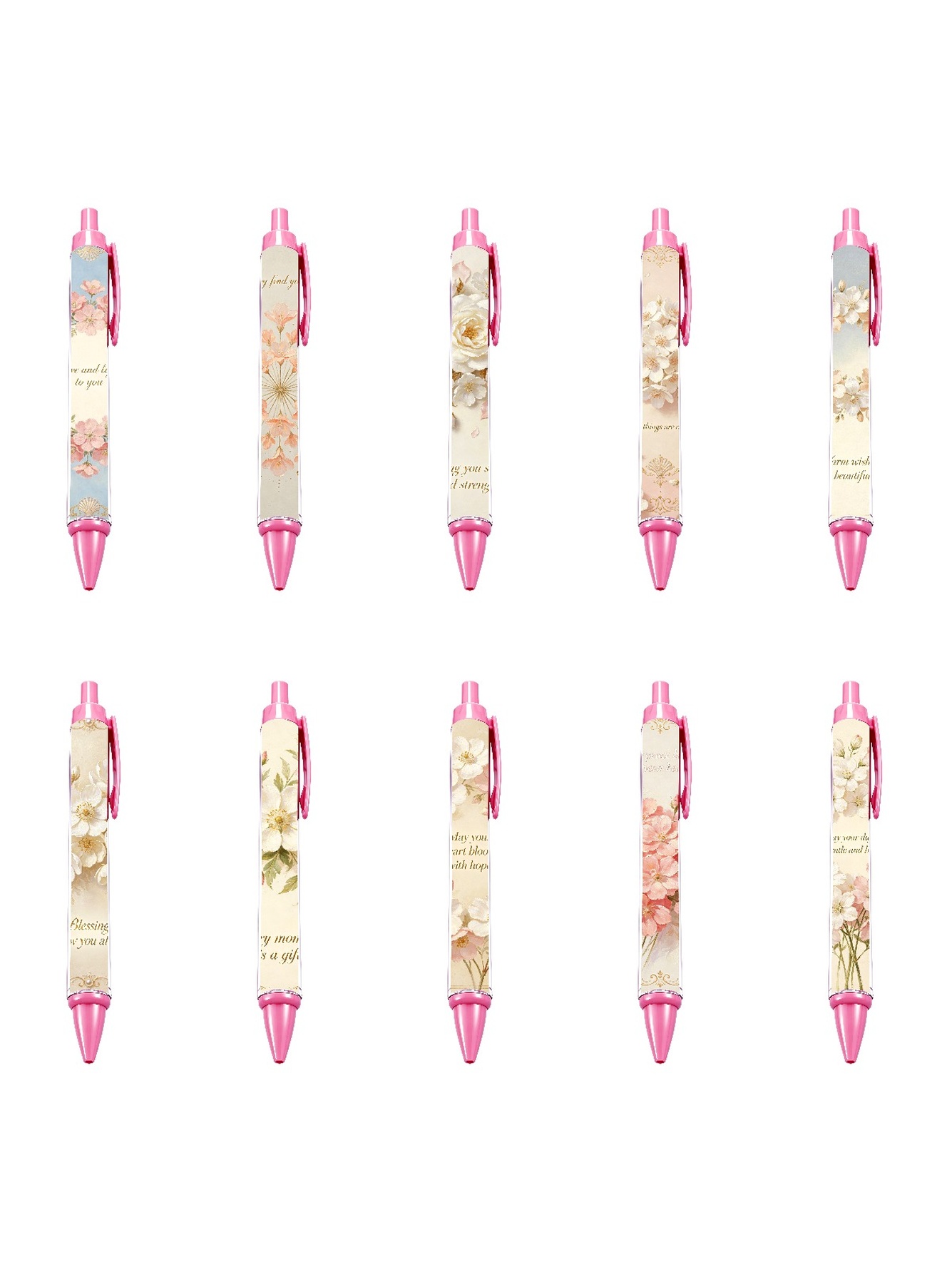 Floral Retractable Pens