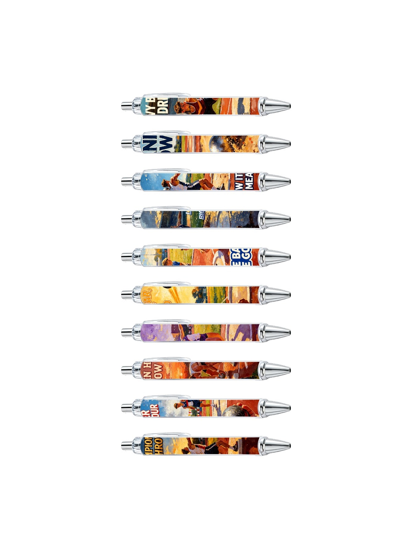 Athlete Shot Put Design Ballpoint Pens - 10-Pack
