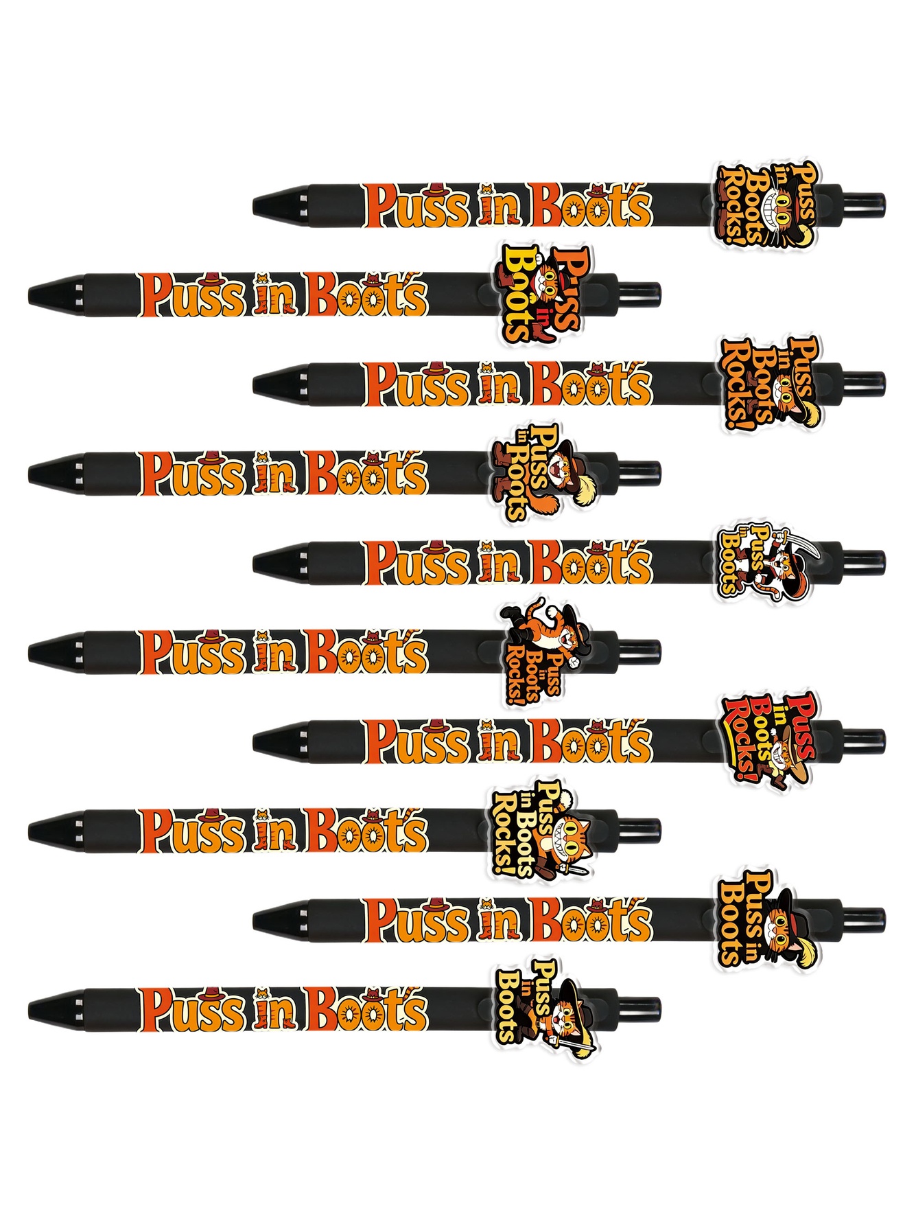 Puss In Boots Novelty Ballpoint Pens - 10-Pack