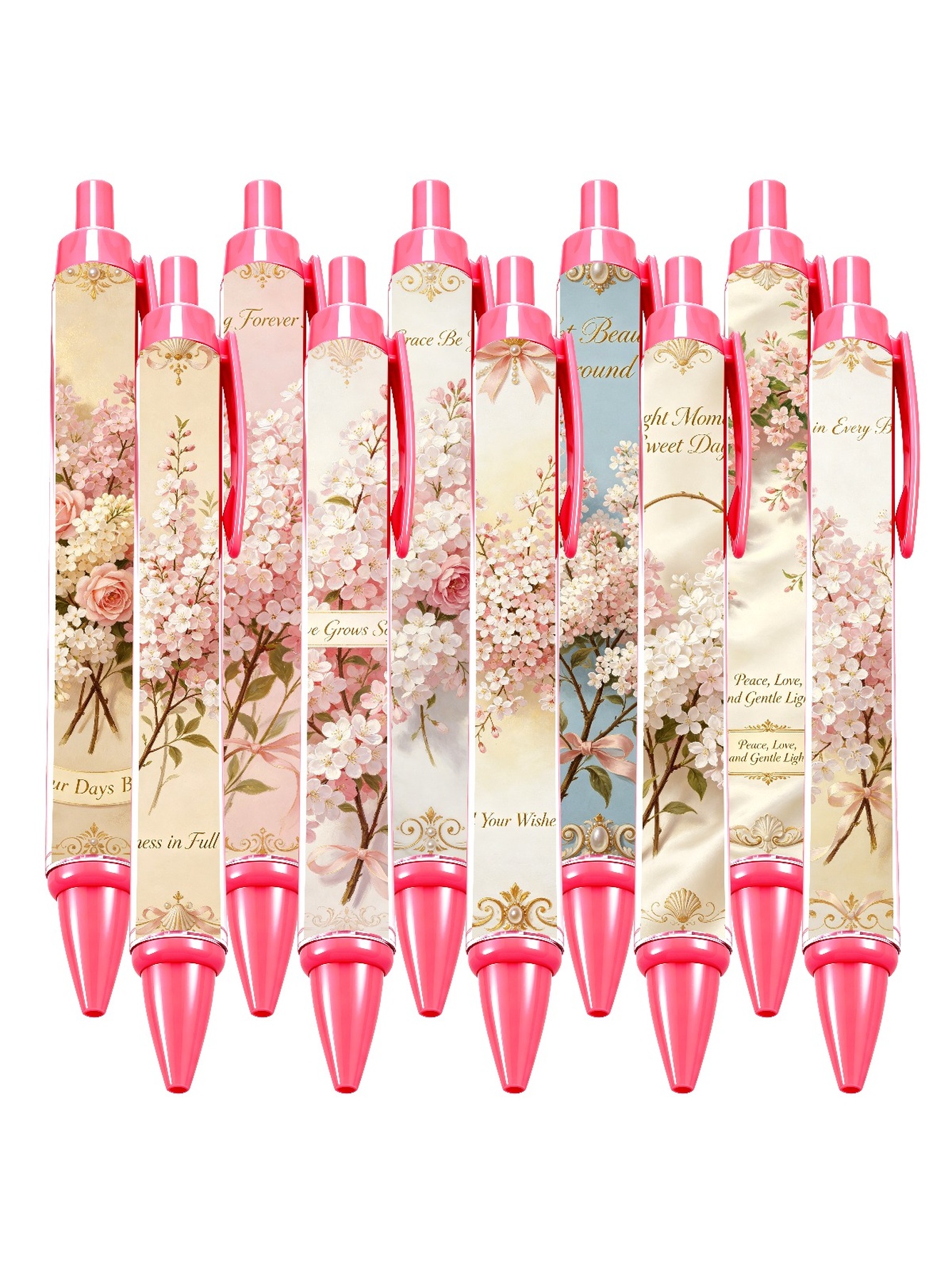 Floral Blossom Gel Pen - 10-Pack
