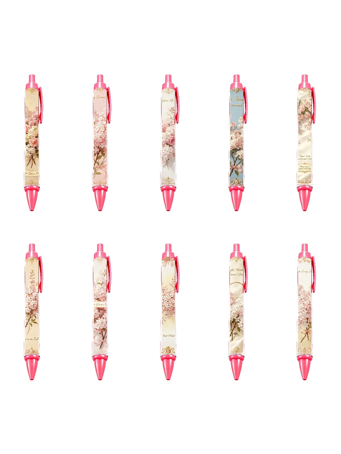 Floral Blossom Gel Pen - 10-Pack