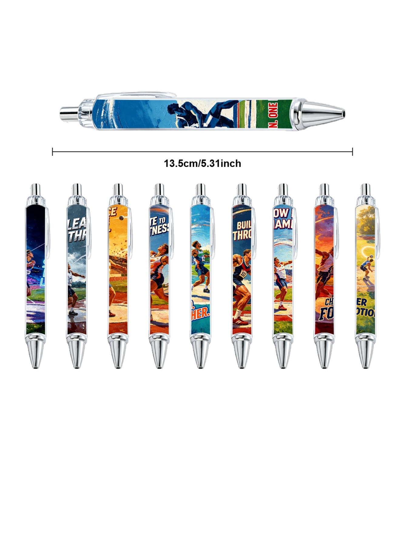 Track And Field Athlete Ballpoint Pen - 10-Pack