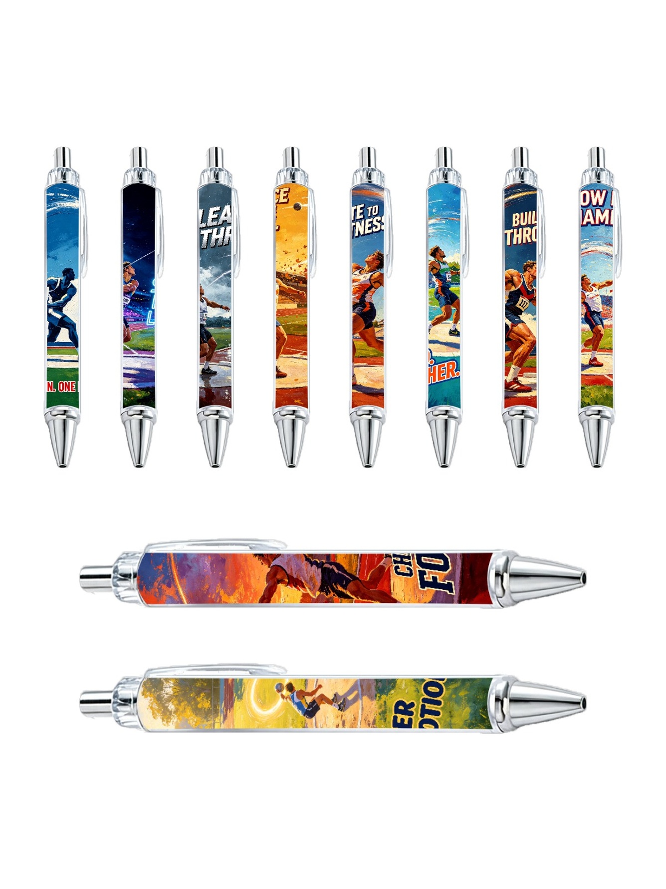 Track And Field Athlete Ballpoint Pen - 10-Pack