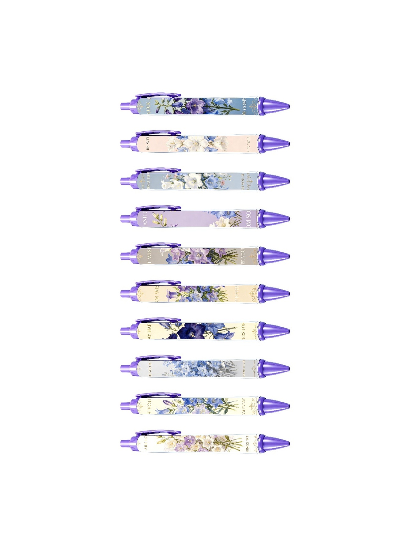 Floral Blessing Retractable Pens - 10-Pack