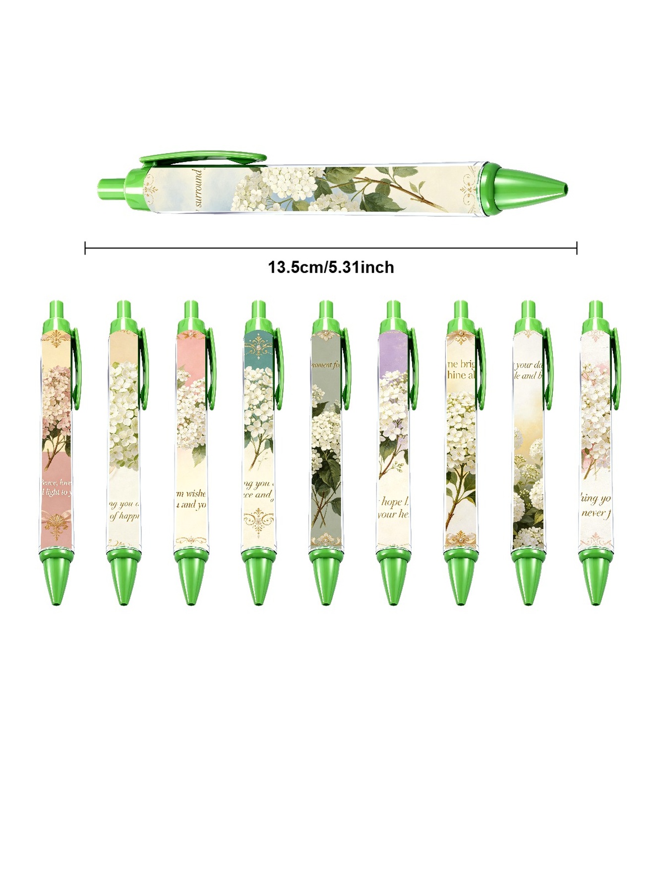 Lotus Leaf Pen, Green Whispers Of Nature - 10-Pack