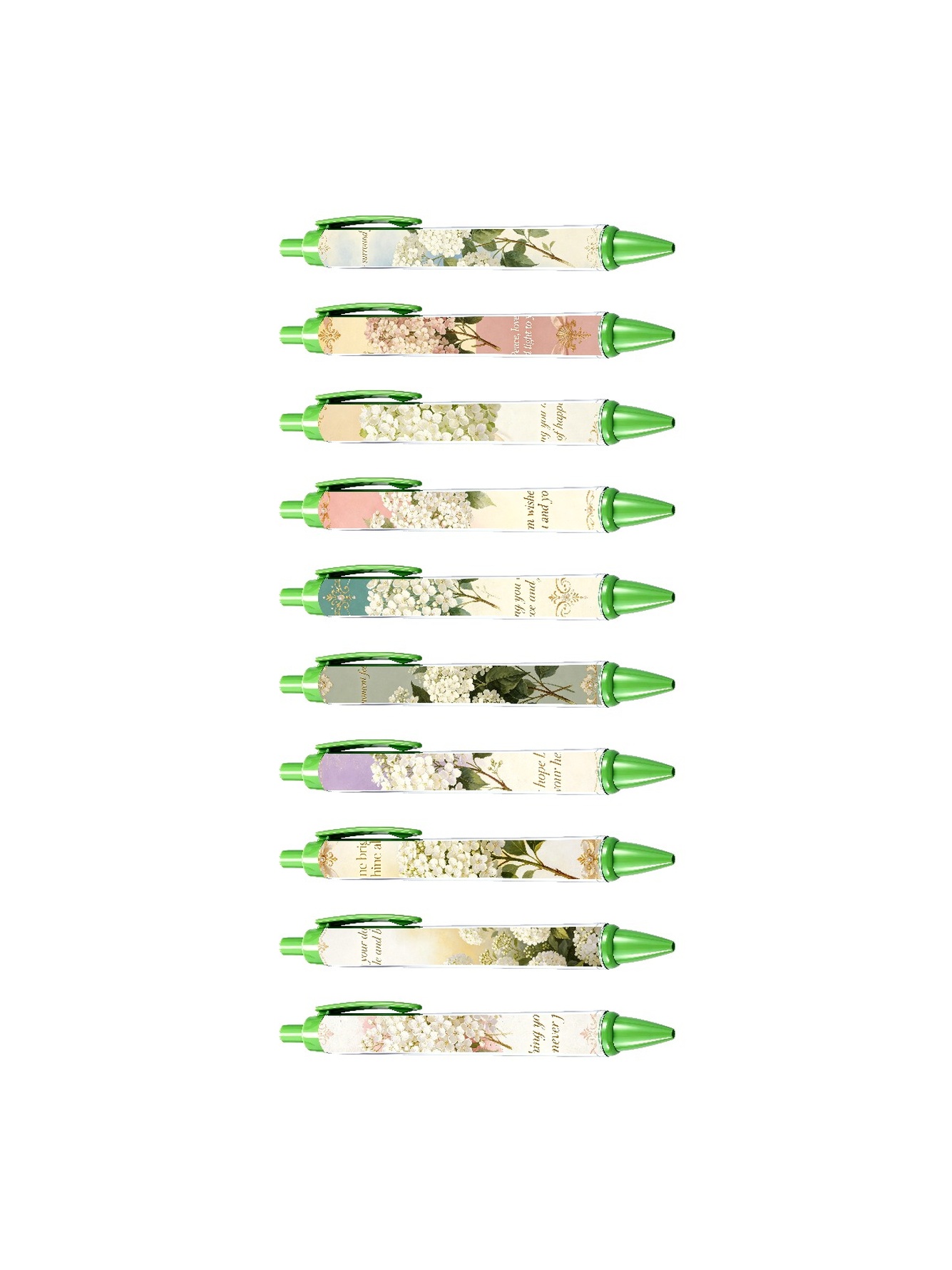 Lotus Leaf Pen, Green Whispers Of Nature - 10-Pack