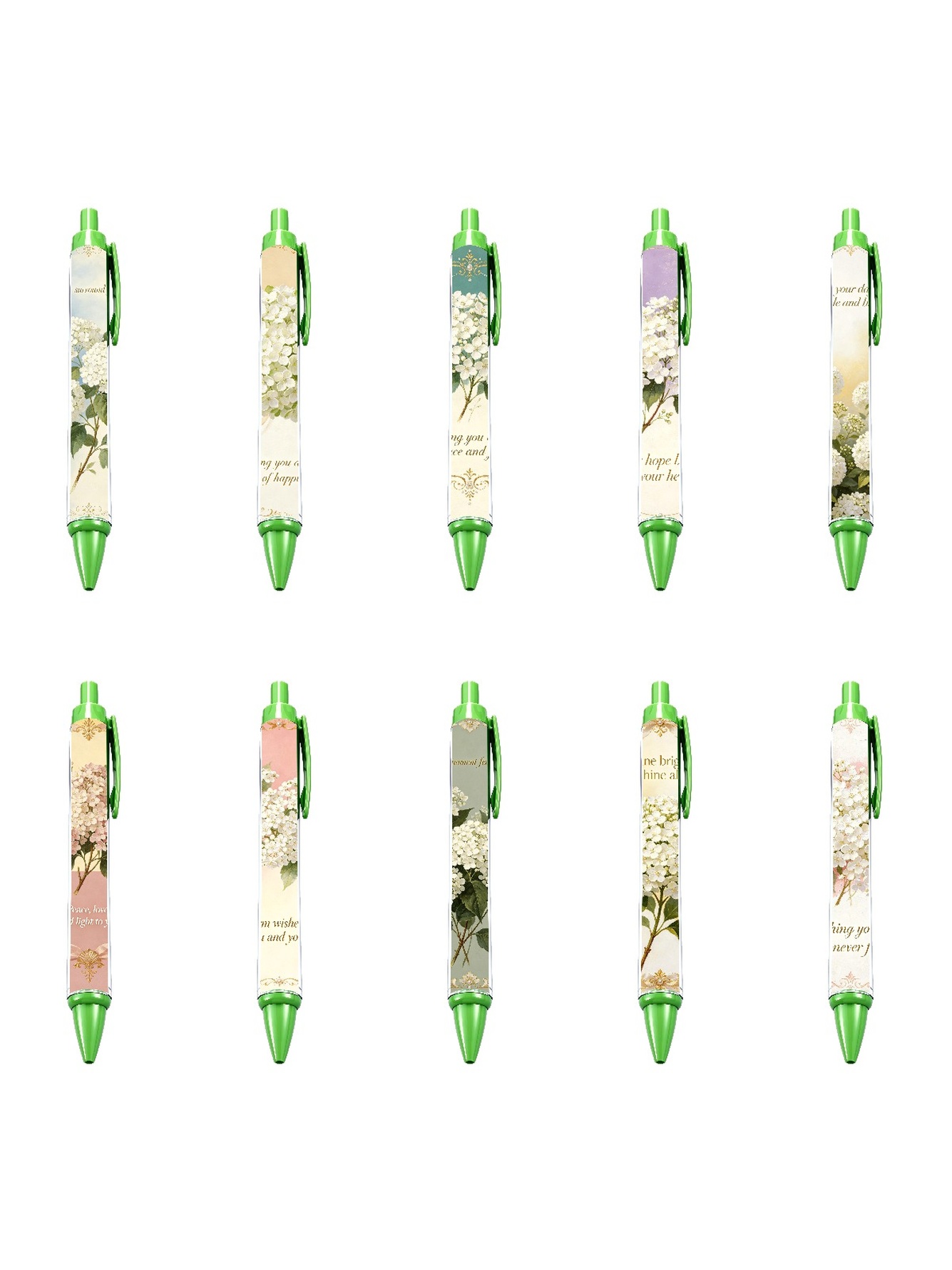 Lotus Leaf Pen, Green Whispers Of Nature - 10-Pack