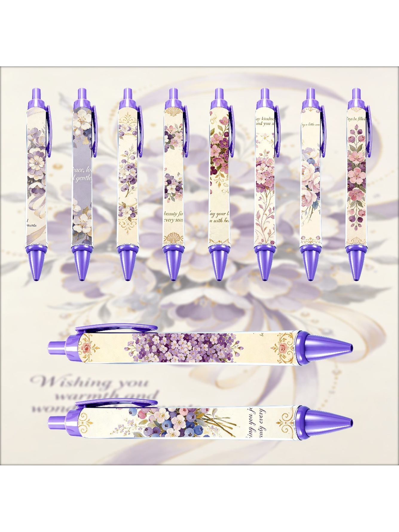 Forget-Me-Not Pen, Blue Sweet Serenity - 10-Pack