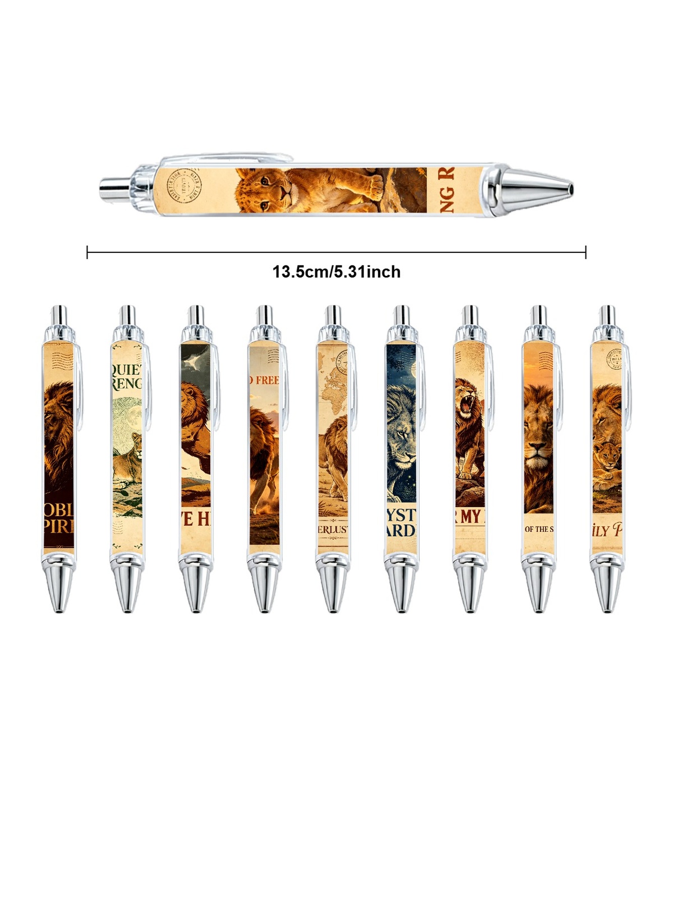 Lion Ballpoint Pen, Black Ink  - 10-Pack