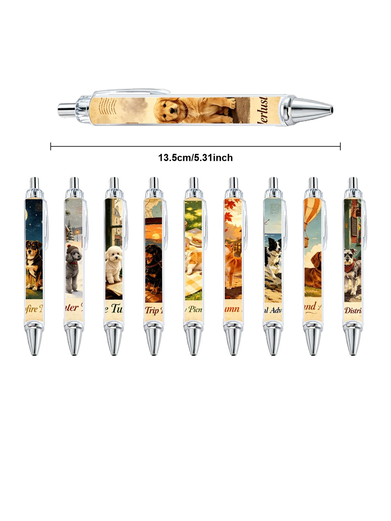 Puppy Ballpoint Pen, Black Ink  - 10-Pack