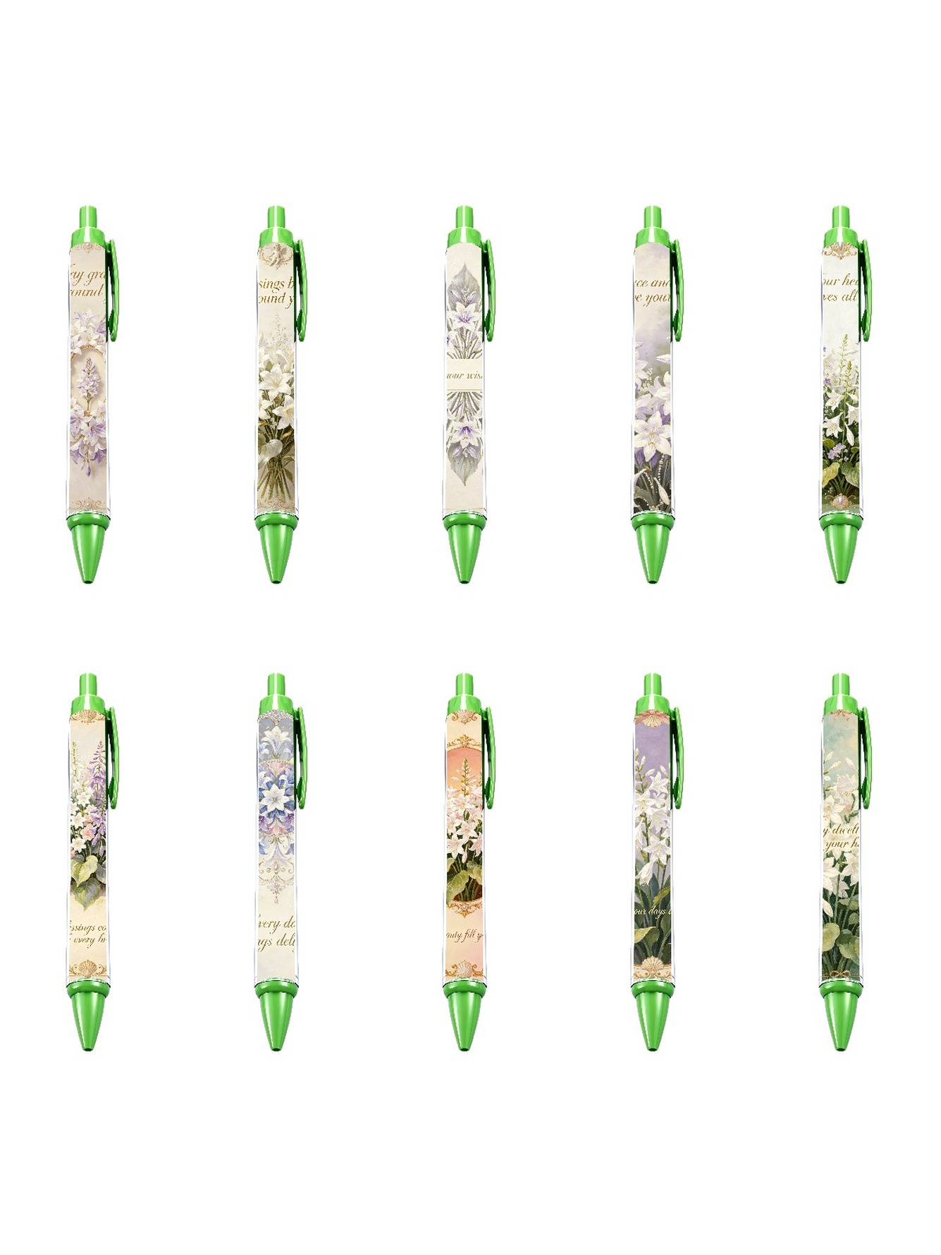 Foliage Pen, Nature Beauty Black Ink - 10-Pack