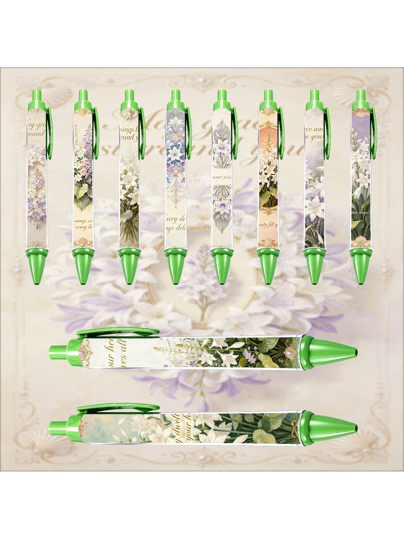Foliage Pen, Nature Beauty Black Ink - 10-Pack