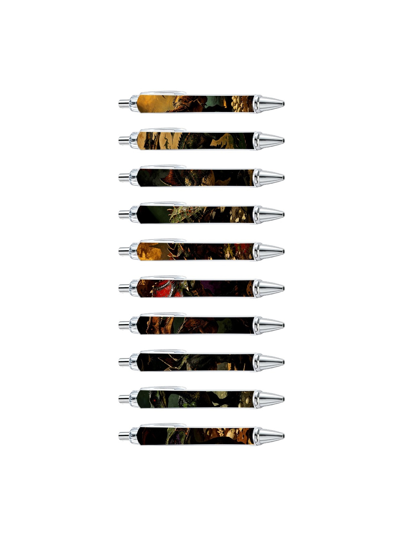 Jurassic Dino Pens, Raptor T-Rex Desert - 10-Pack