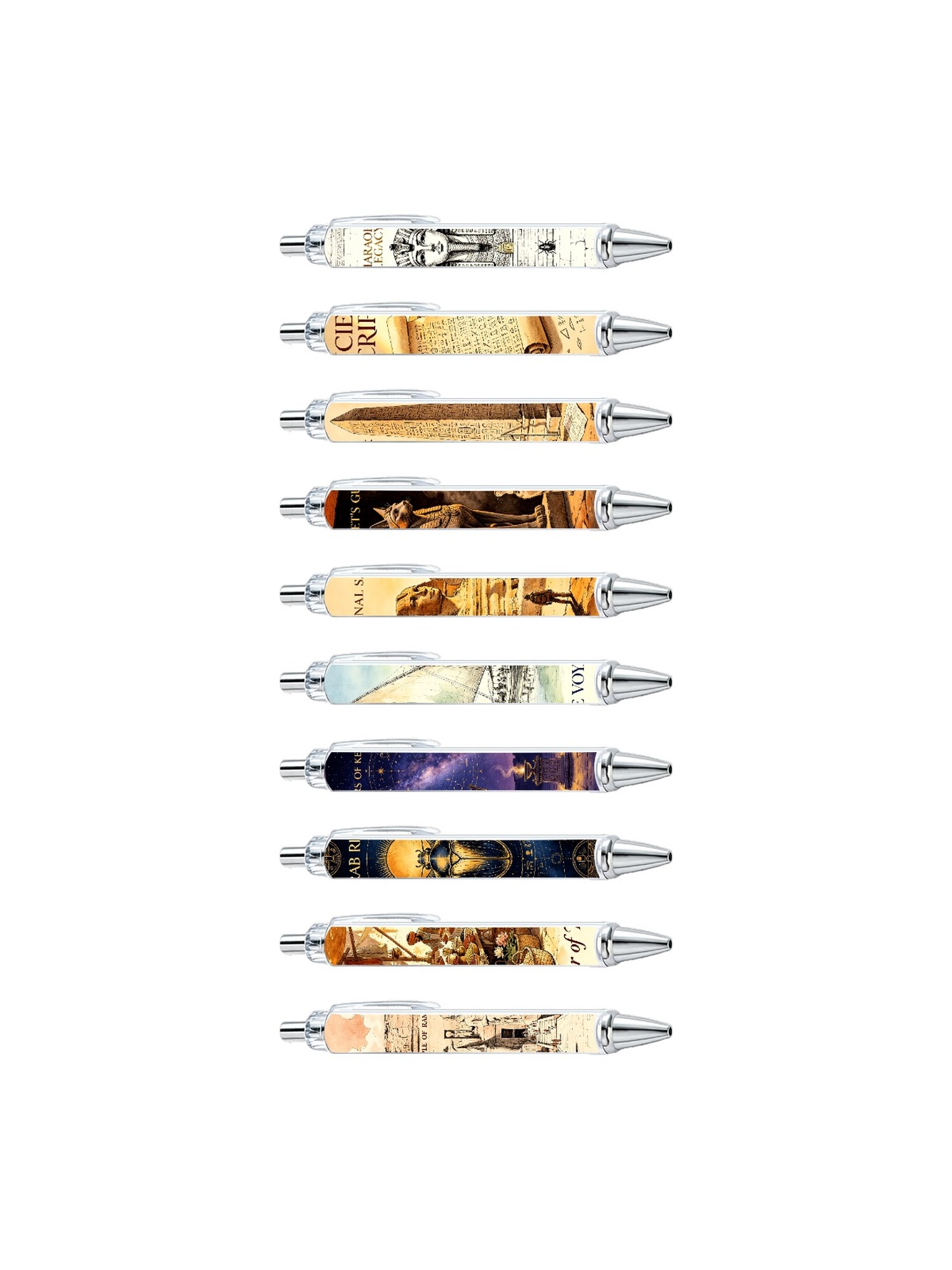 Ancient Egyptian Art Gel Pens, For Smooth Writing - 10-Pack
