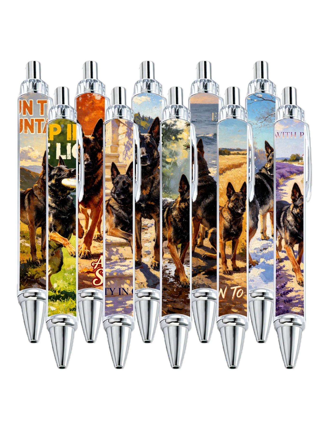 German Shepherd Art Pen - 10-Pack