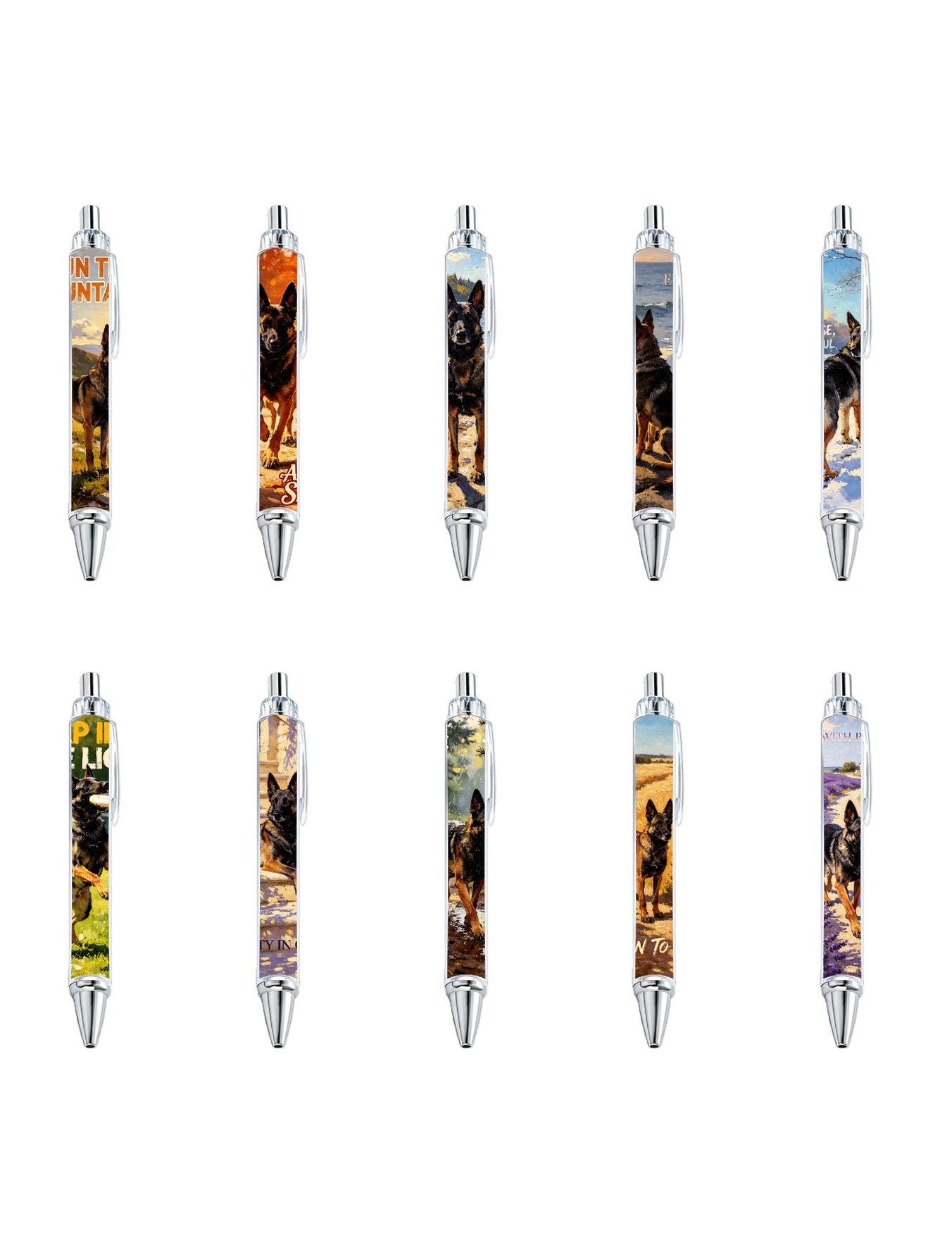 German Shepherd Art Pen - 10-Pack