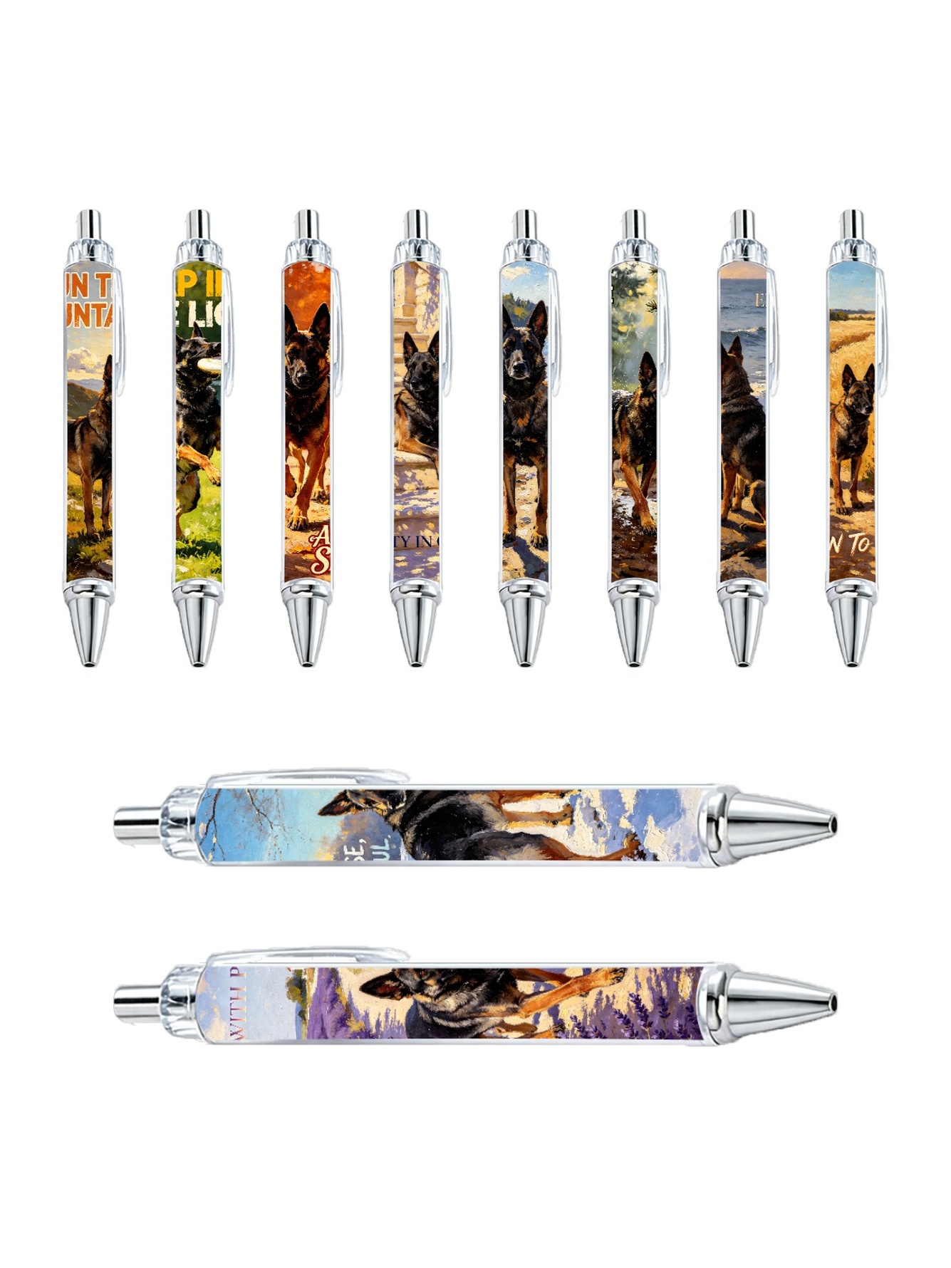 German Shepherd Art Pen - 10-Pack