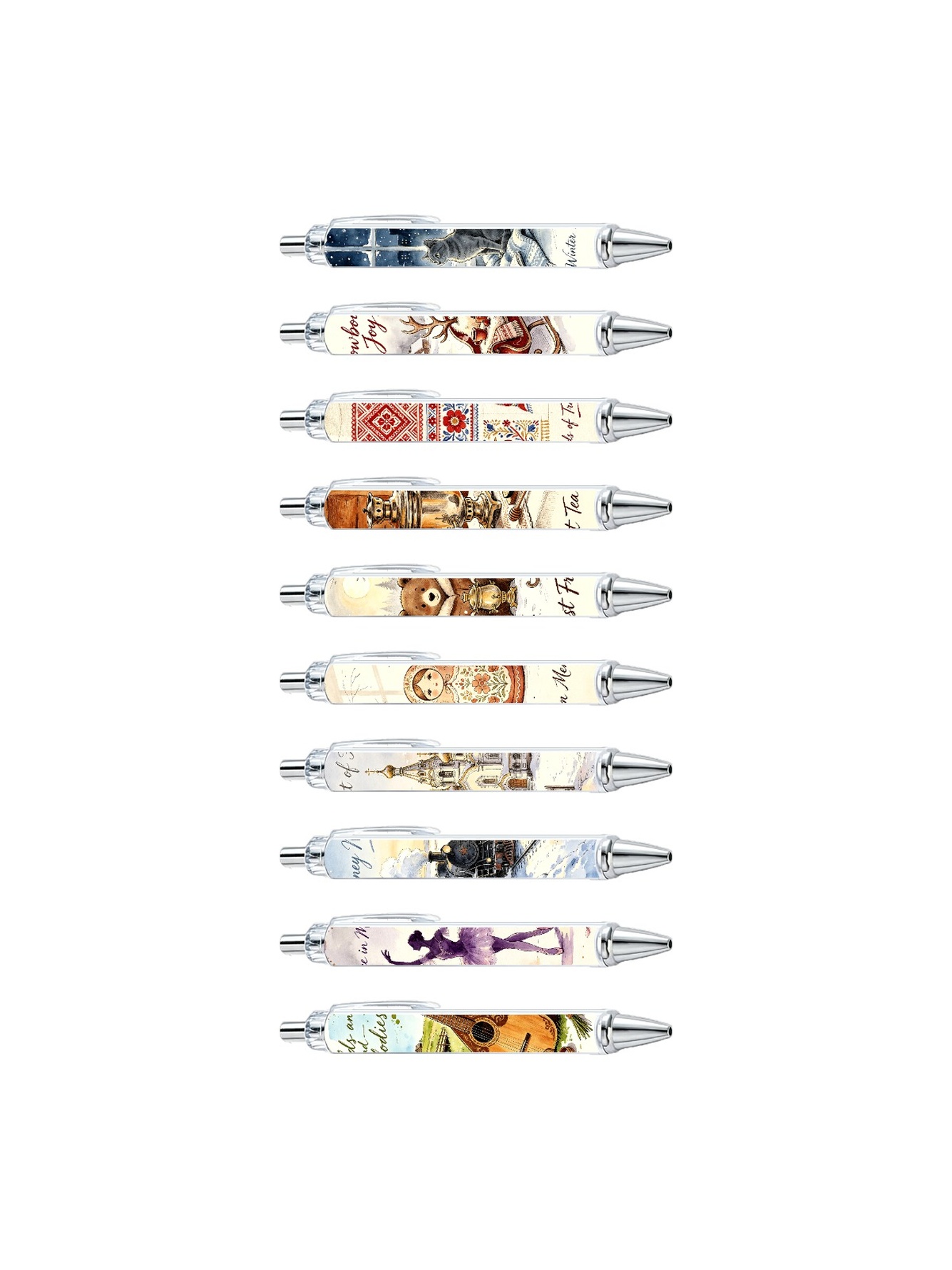 Russian Inspired Gel Pens - 10-Pack