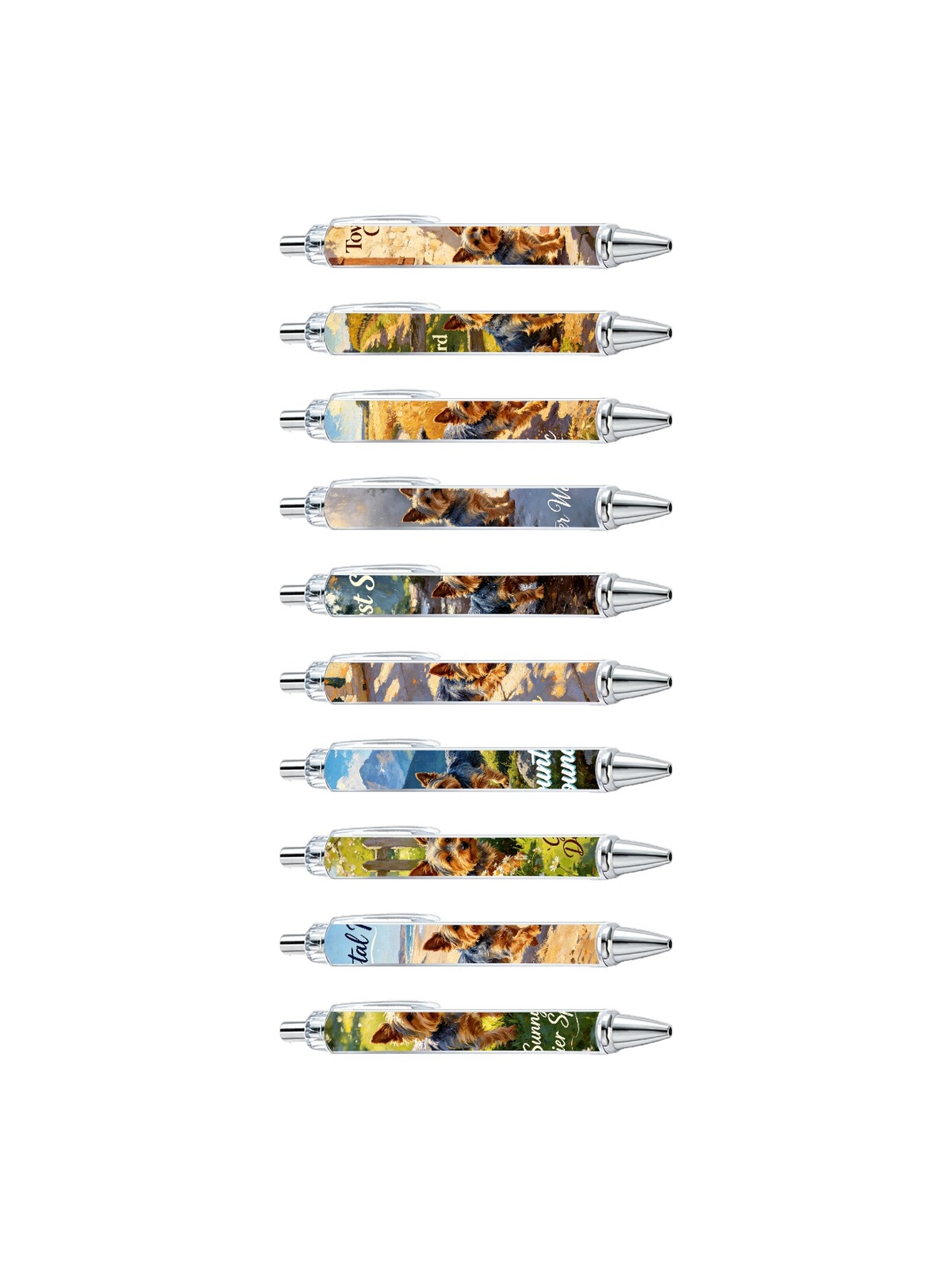 Yorkie Ballpoint Pens, Sunny Day Dog Print - 10-Pack